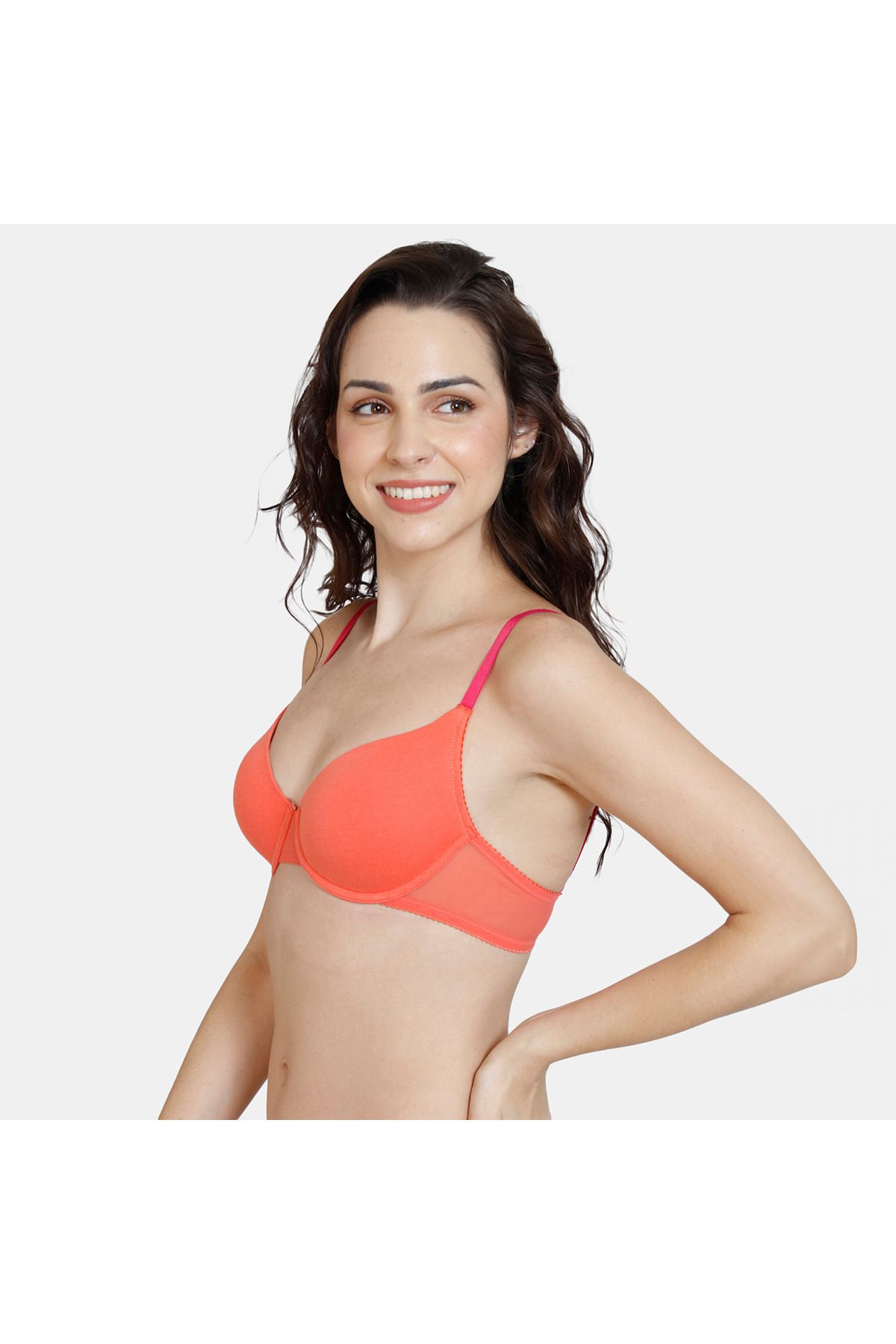 Zivame-Padded Wired Bra with Hook and Eye Closure 2