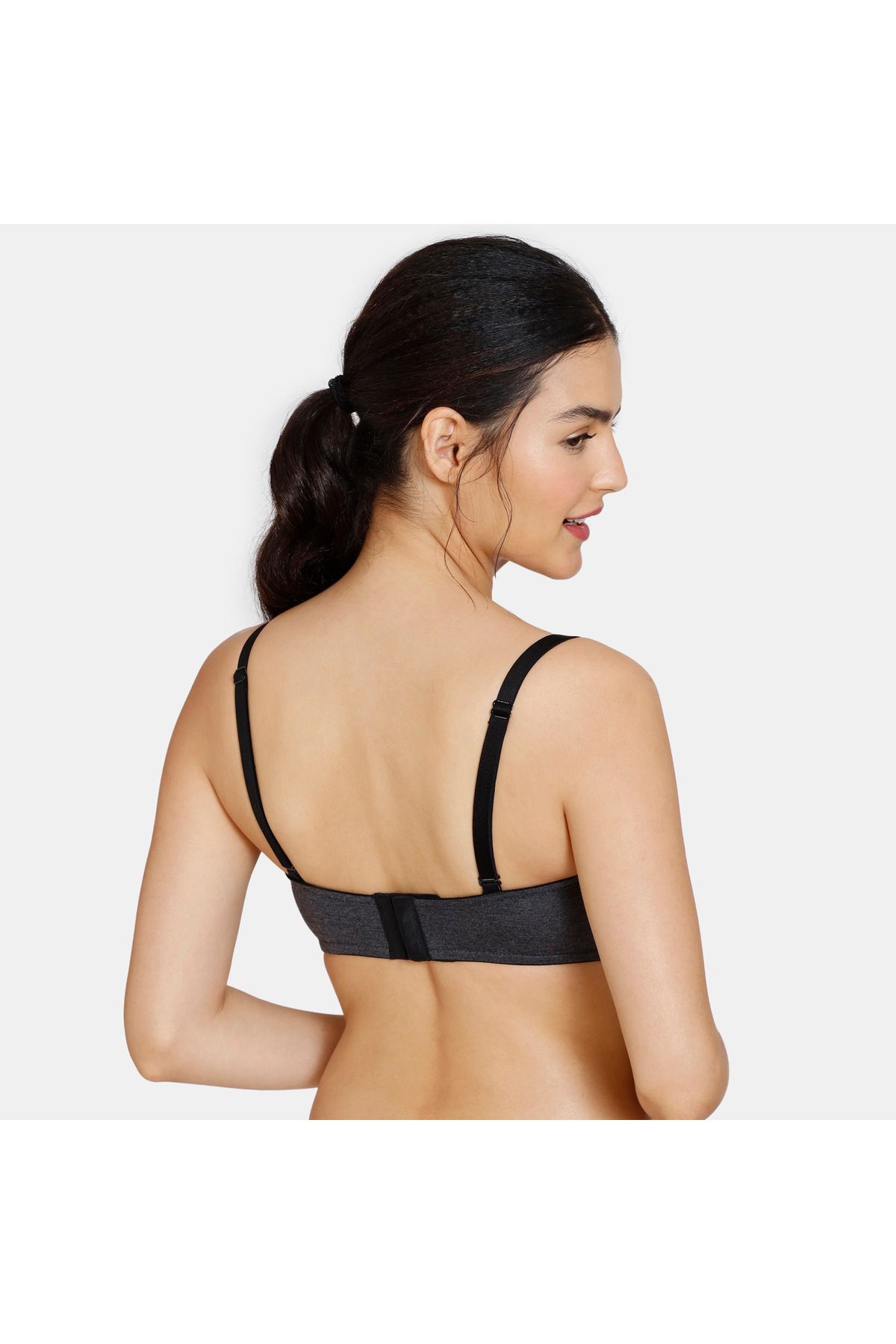 Zivame-Padded Balconette Bra with Hook and Eye Closure 3