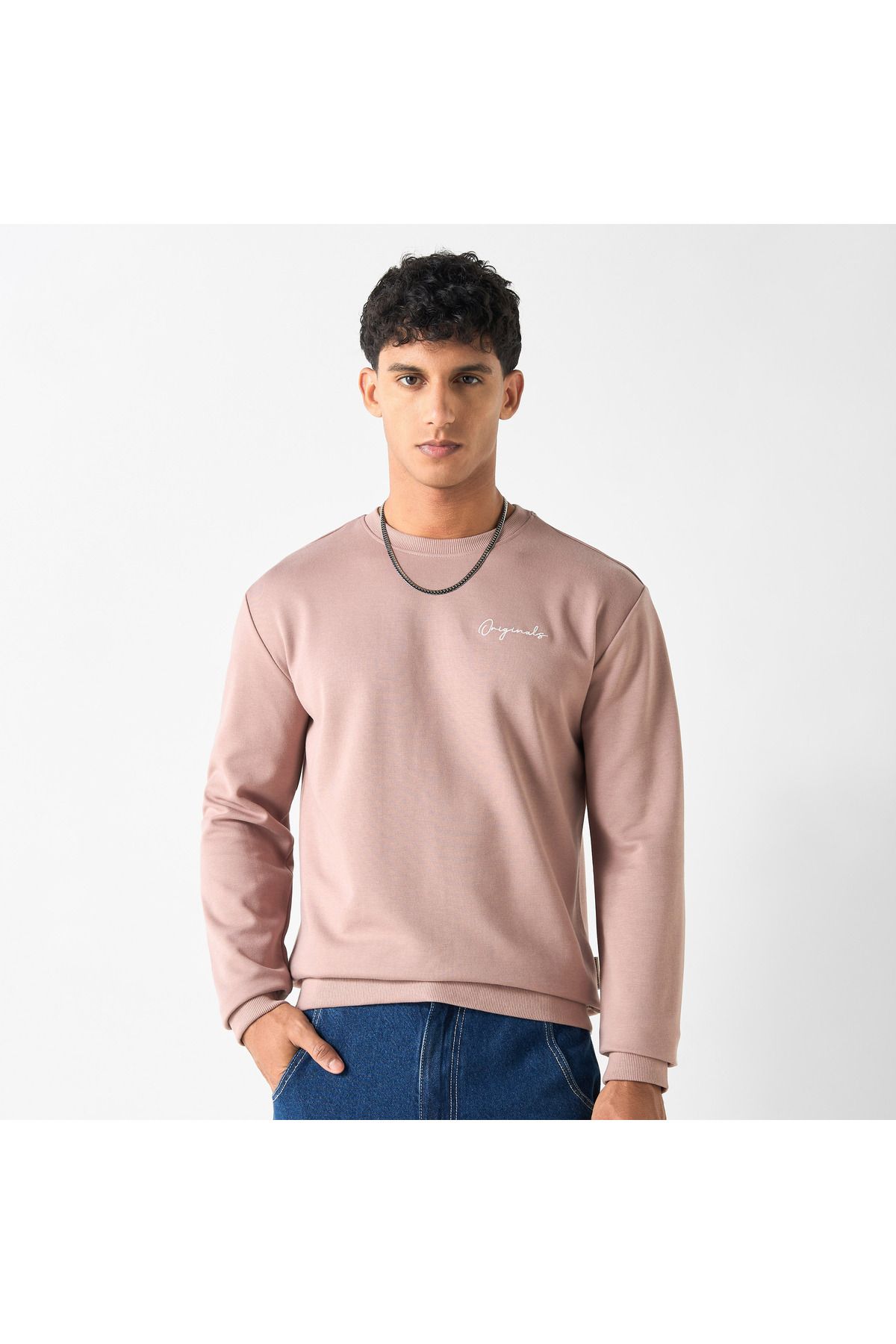 Lee Cooper-Printed Sweatshirt with Long Sleeves and Crew Neck 3