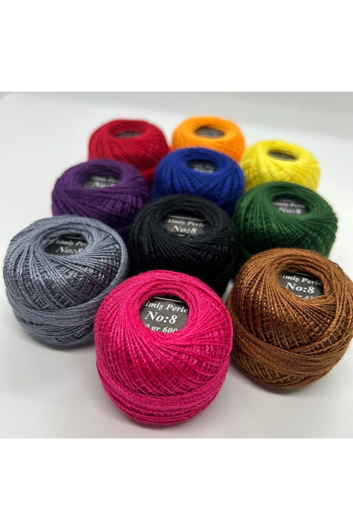 ALMİŞ-Alış Perle Etamin-Cross Stitch 10-Piece Thread Set (10 Gr-No:8) 4