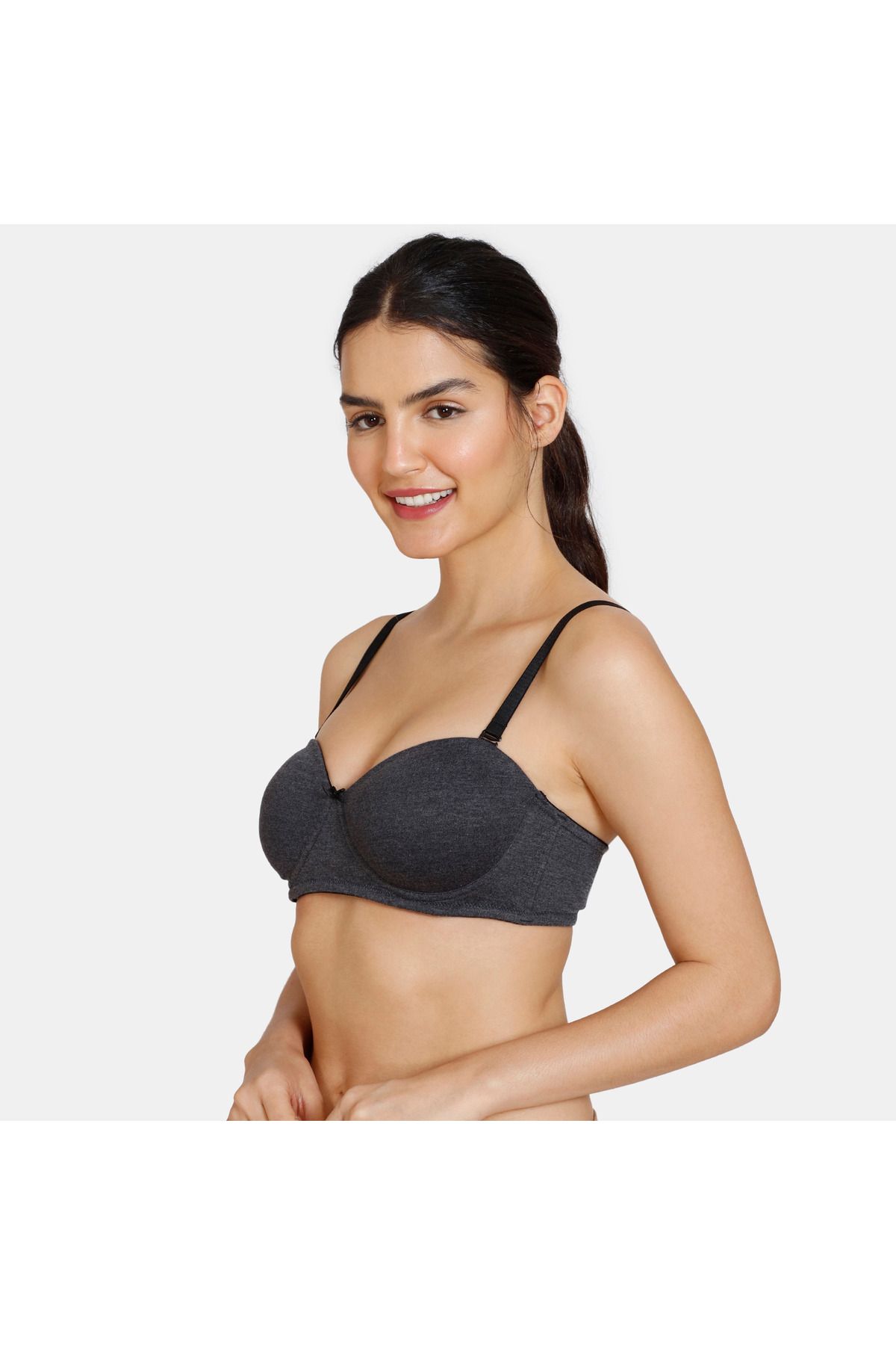 Zivame-Padded Balconette Bra with Hook and Eye Closure 4