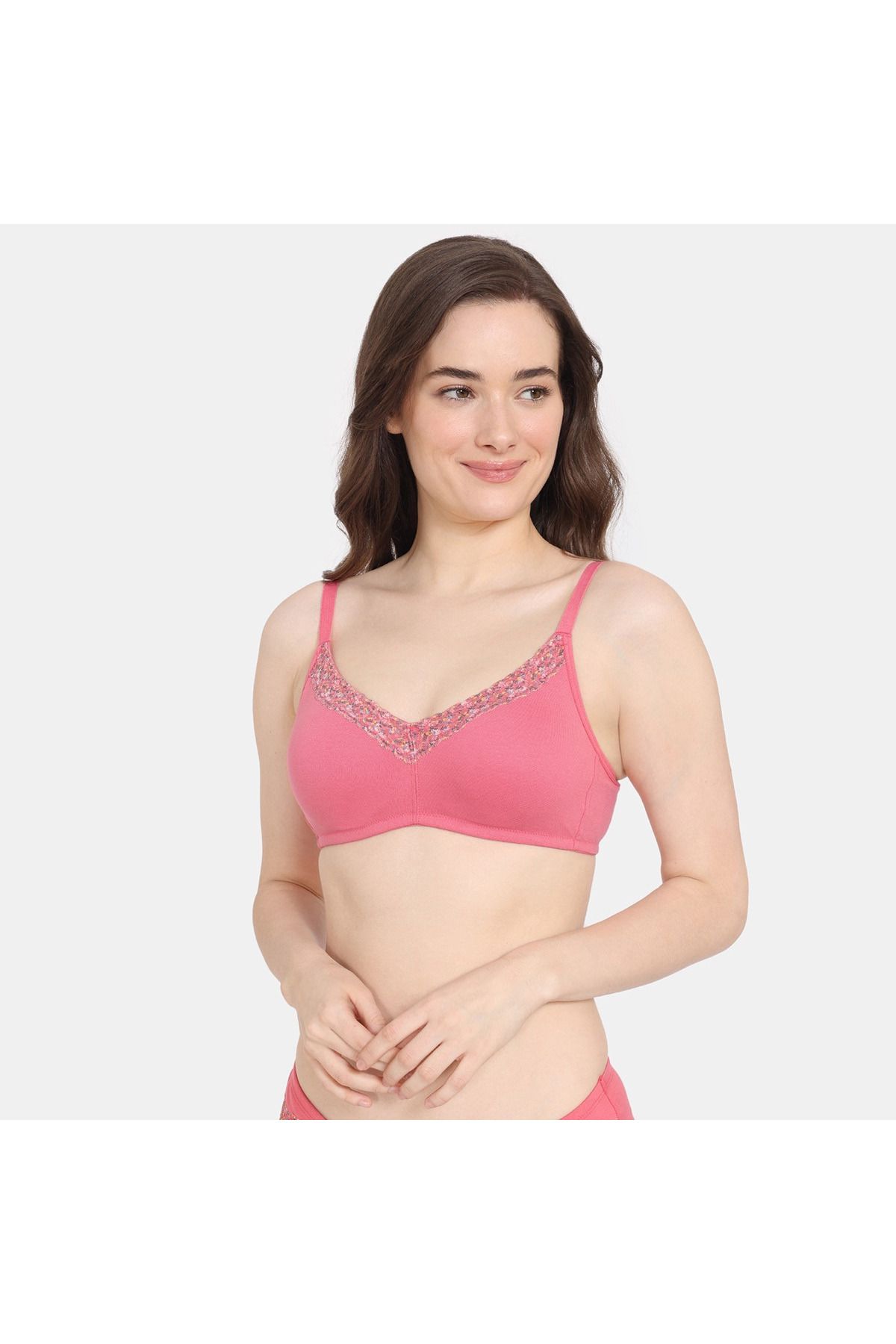 Zivame-Lace Detailed Non-Wired Non-Padded T-shirt Bra 1