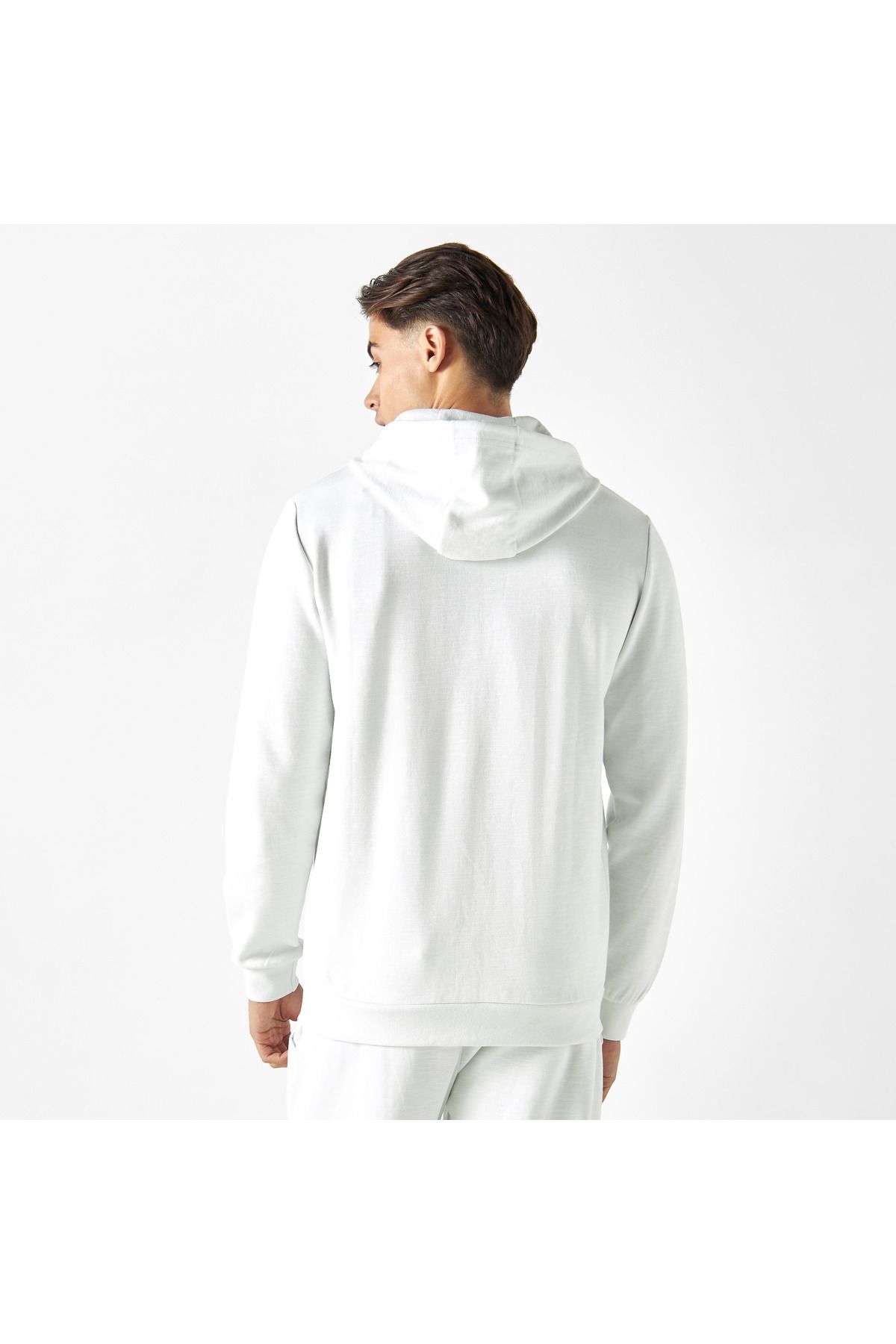 Kappa-Logo Print Zip Through Hoodie with Long Sleeves and Pockets 3