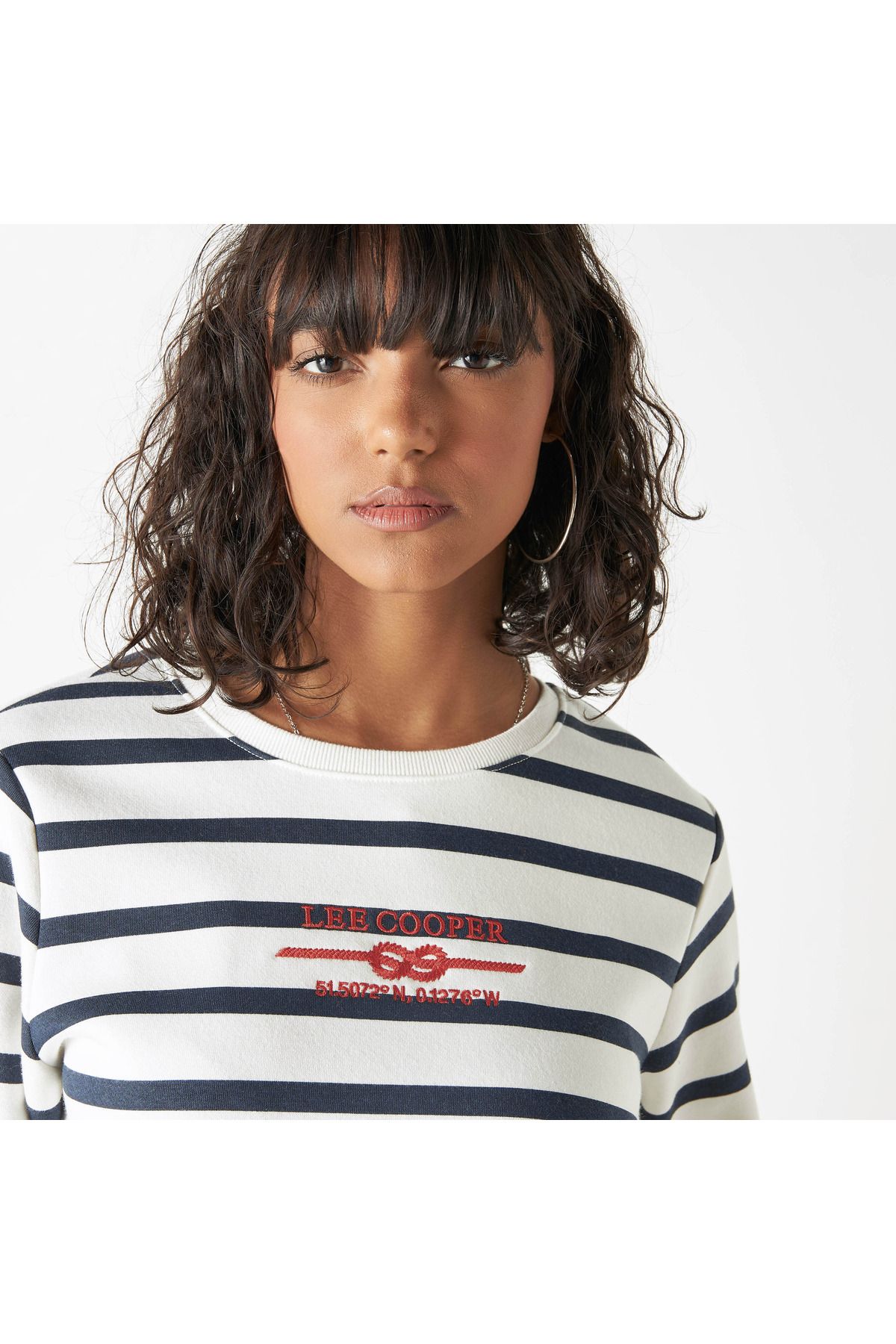 Lee Cooper-Logo Print Crew Neck Sweatshirt with Long Sleeves 4