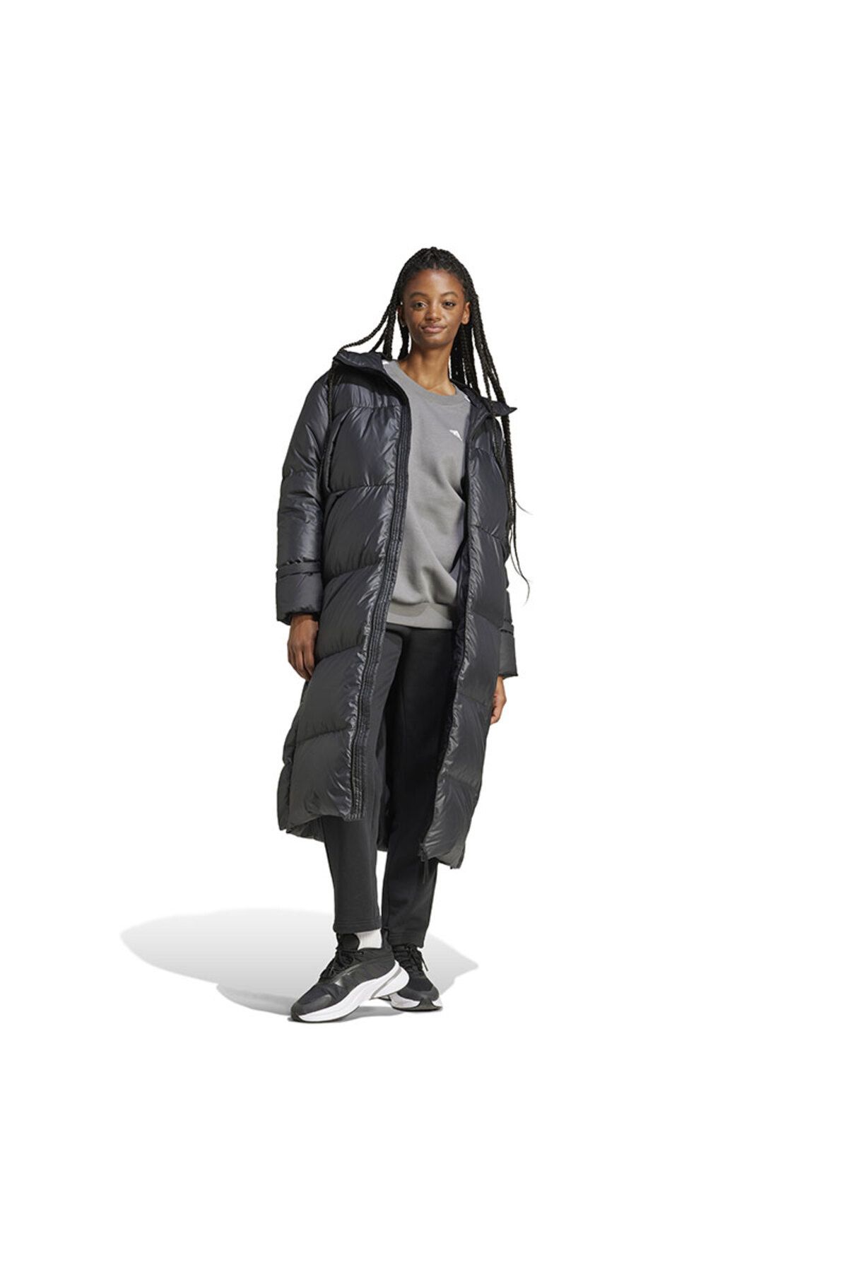 adidas-W Big Baffle C - Women's Black Coat Iv9770 2