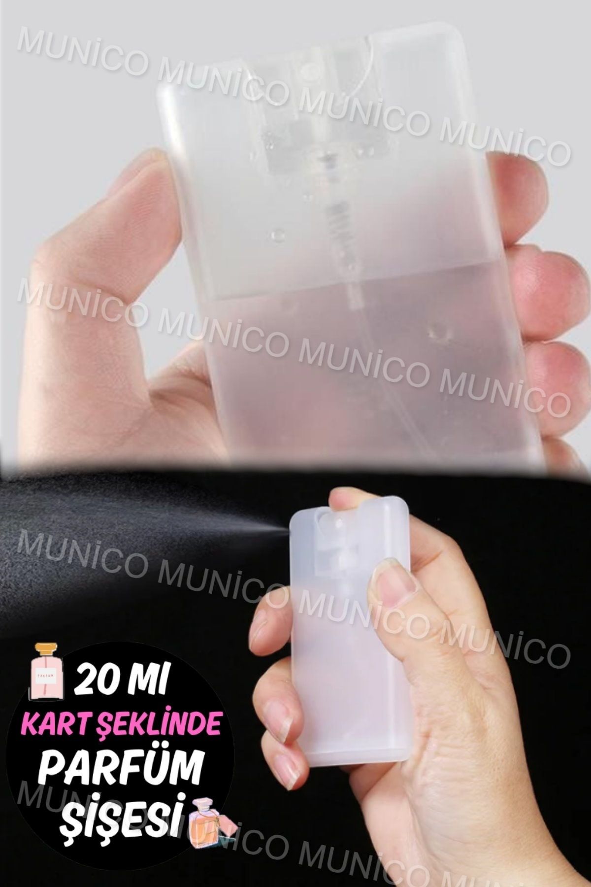 Munico Güvenli ve Etkili 20 ml Parfüm Sprey Şişesi, Yüksek Kalite Taşınabilir 20 ml Parfüm Püskürtücü