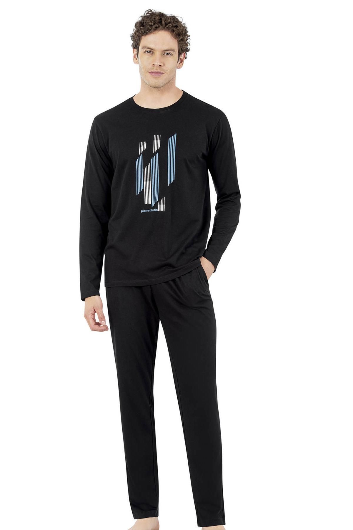 Pierre Cardin %100 Pamuklu, Cep Detaylı Erkek Pijama Takım