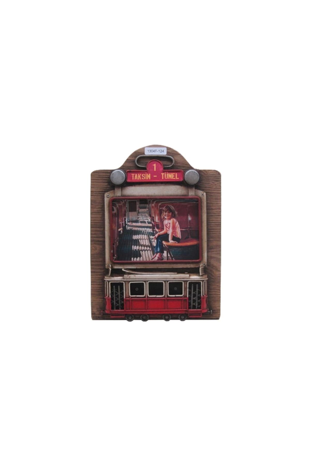 EZ SHOP Dekoratif Metal Çerçeve Tramvay Dekorlu