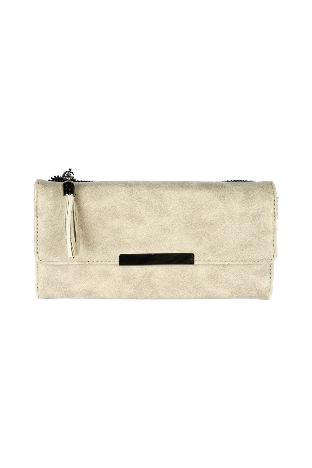 CüzCan-Ultra Luxury Cream Suede Leather Women's Polite Wallet 2