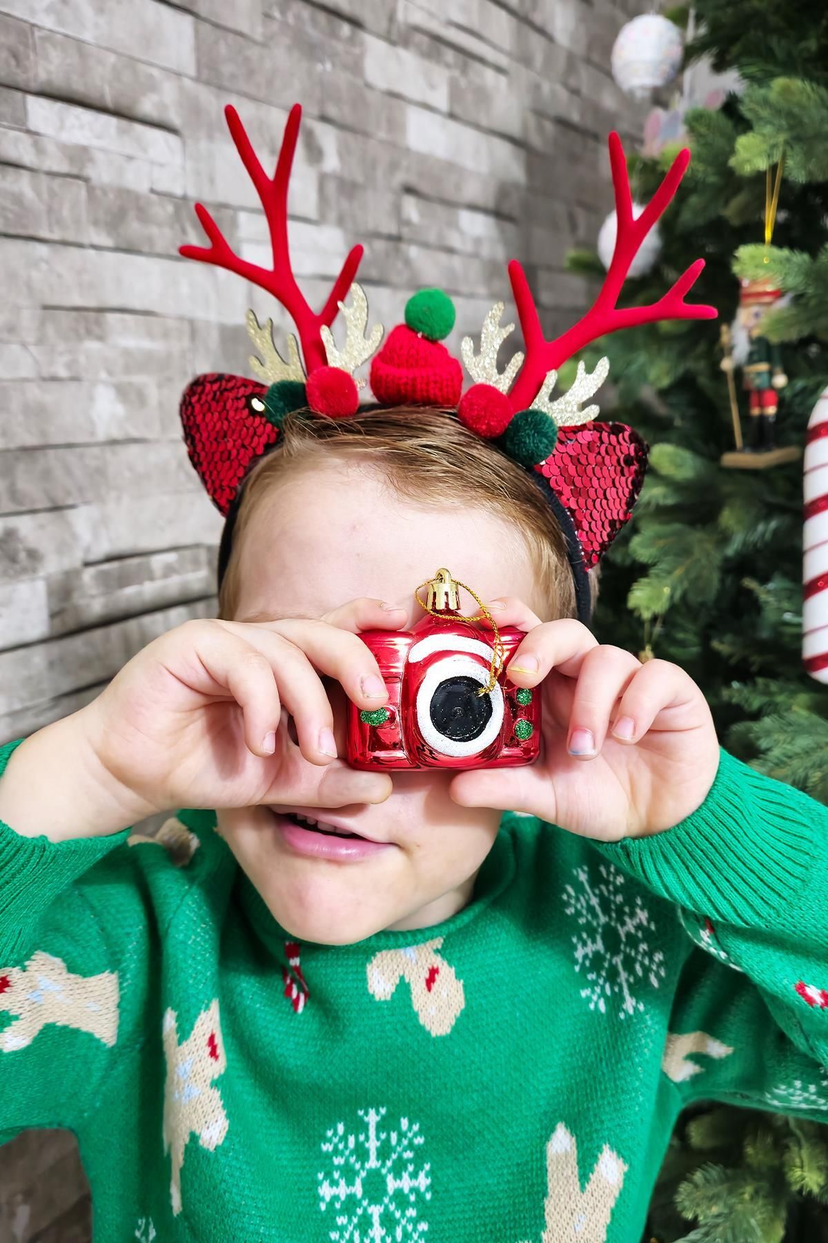 PEKSHOP-New Year's Shaped Camera - Luxury Pine Tree Decoration Single 2