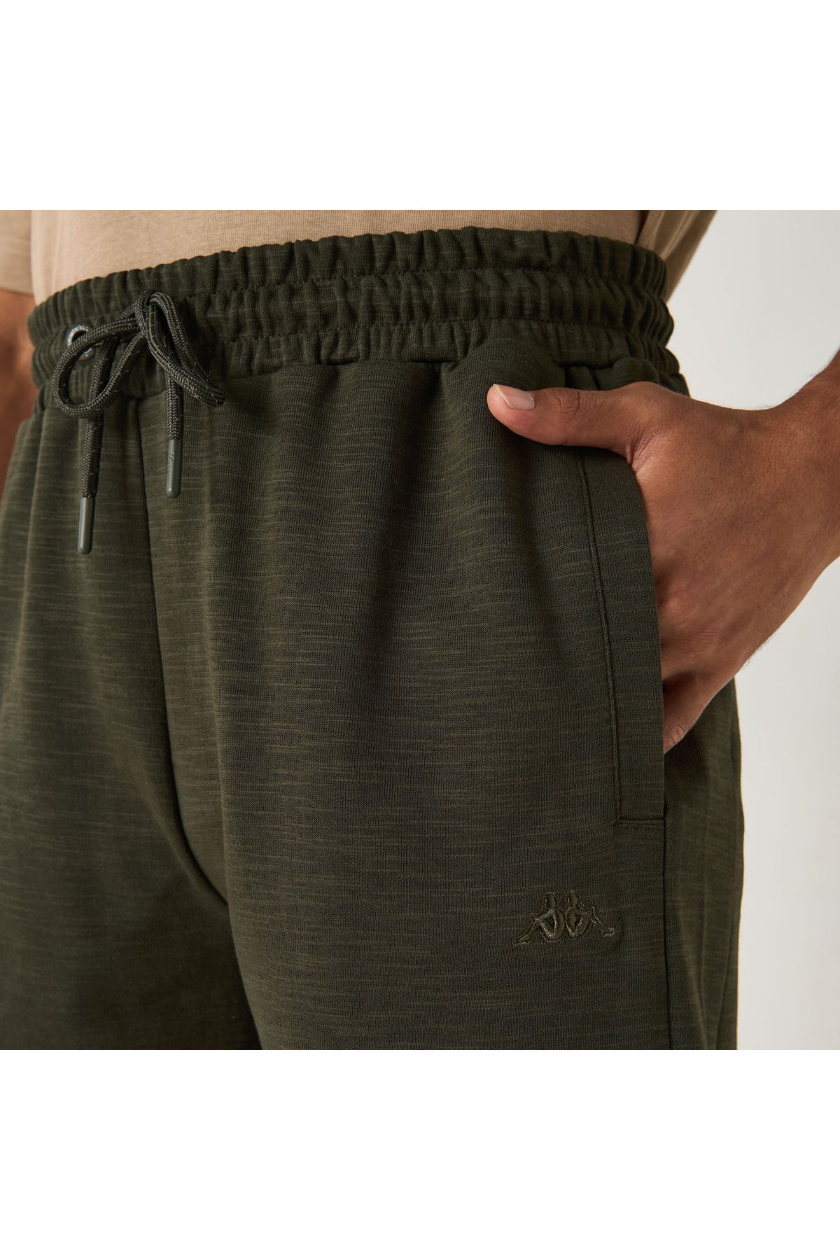 Kappa-Textured Shorts with Drawstring Closure and Pockets 4