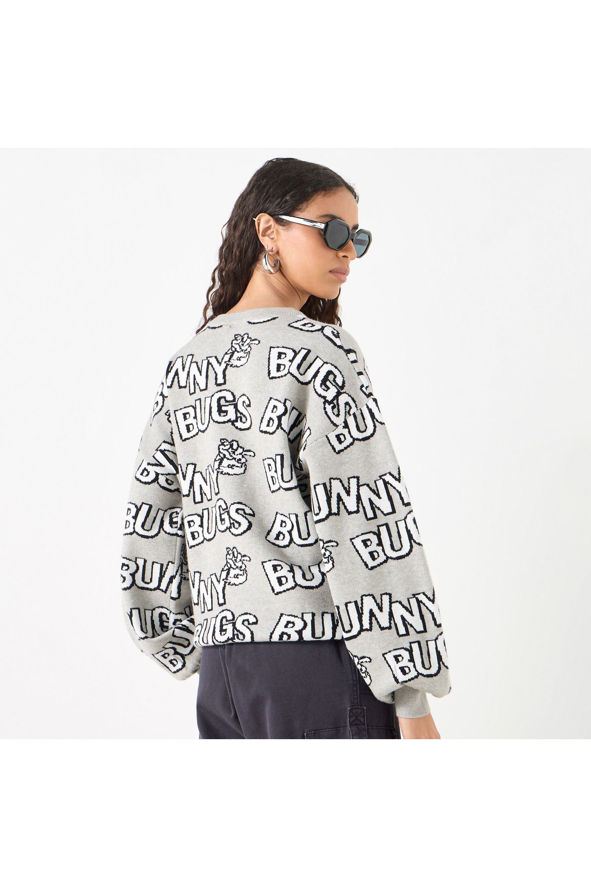 SP Characters-All-Over Bugs Bunny Detail Sweater with Long Sleeves 3