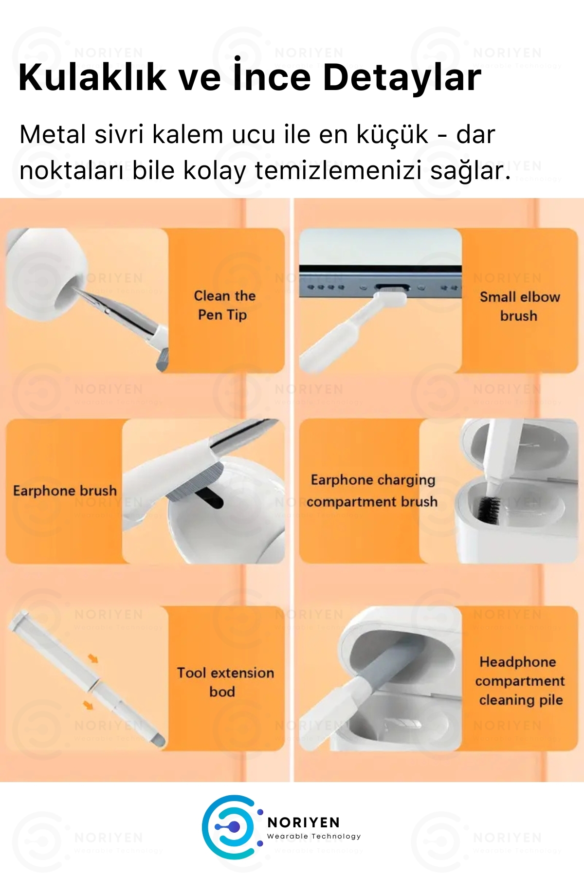 20in1 Premium Cleaning Çok Fonksiyonlu Telefon Laptop Airpods Kulaklık Klavye Ekran Temizleme Kiti