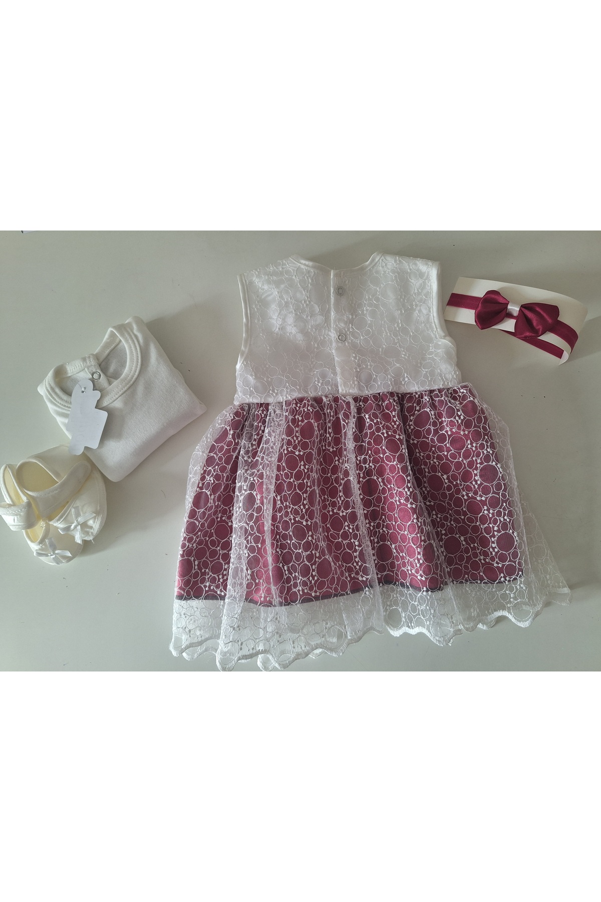 biyan collection Kız Bebek Mevlüt Takımı Gelinlik Abiye Elbise Bebek Doğum Baby Shower Hediyesi fotoğrafı 2 (önizleme)