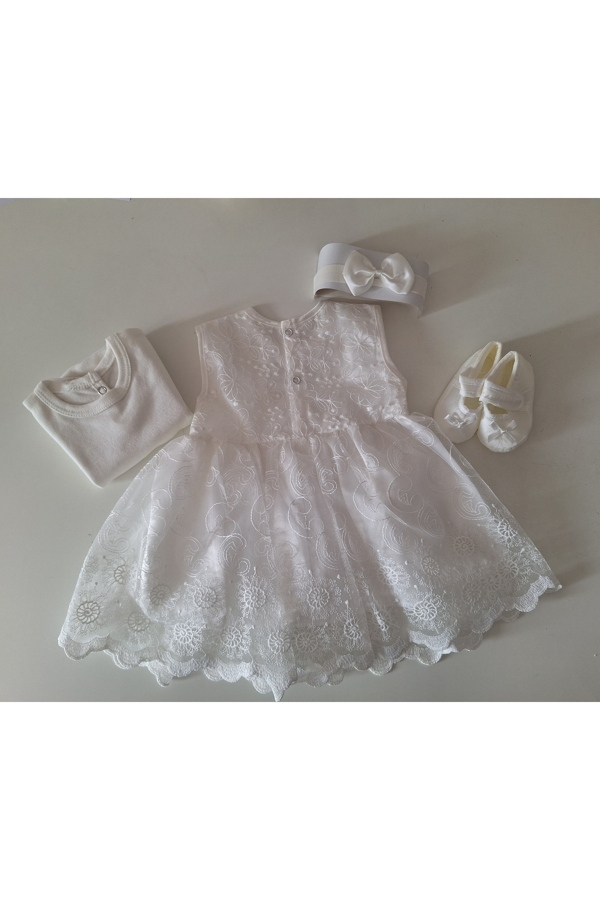 biyan collection Kız Bebek Mevlüt Takımı Gelinlik Abiye Elbise Bebek Doğum Baby Shower Hediyesi fotoğrafı 3 (önizleme)