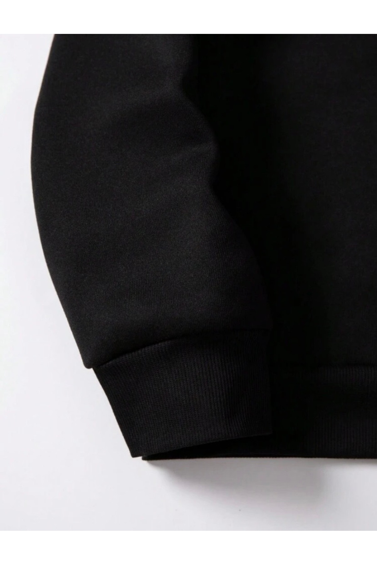 Unisex Sırt Kelebek  Baskılı Fermuarlı Hırka Sweatshirt — مشکی DZ-HIRKA — تصویر 3 از 4