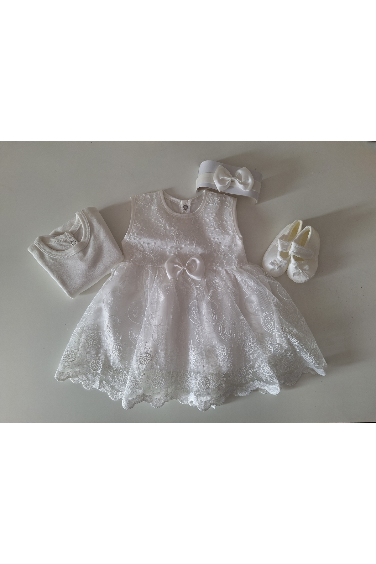 biyan collection Kız Bebek Mevlüt Takımı Gelinlik Abiye Elbise Bebek Doğum Baby Shower Hediyesi fotoğrafı 2 (önizleme)