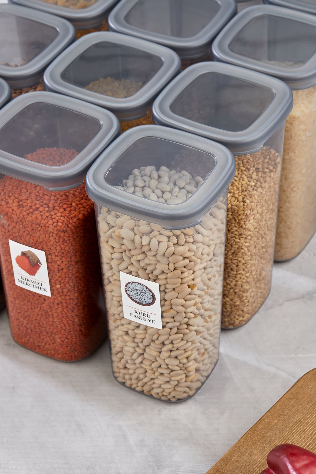 trendy kitchen-Mega Size 12 Pieces Food Storage Container Set with 1750 ml Label 3