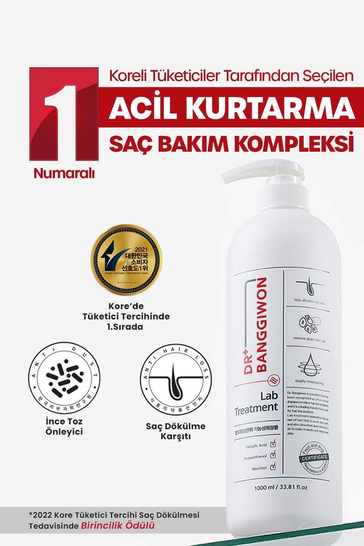 DR BANGGIWON Dr. Banggiwon Lab Trement Hızlı Saç Kurtarma Bakım Terapi 1000 ml