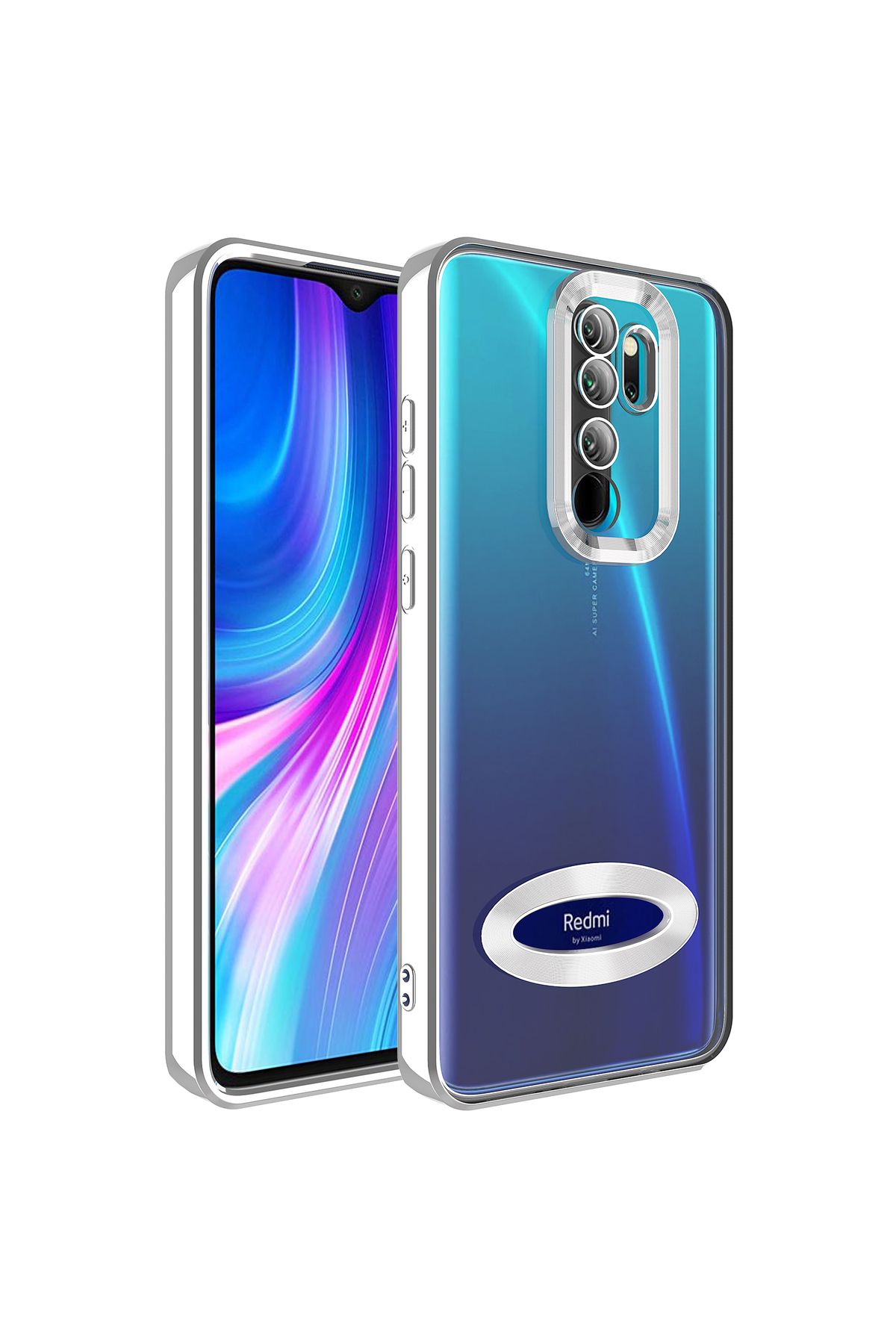 gaappy Oli Serisi Xiaomi Redmi Note 8 Pro Gümüş Kapak