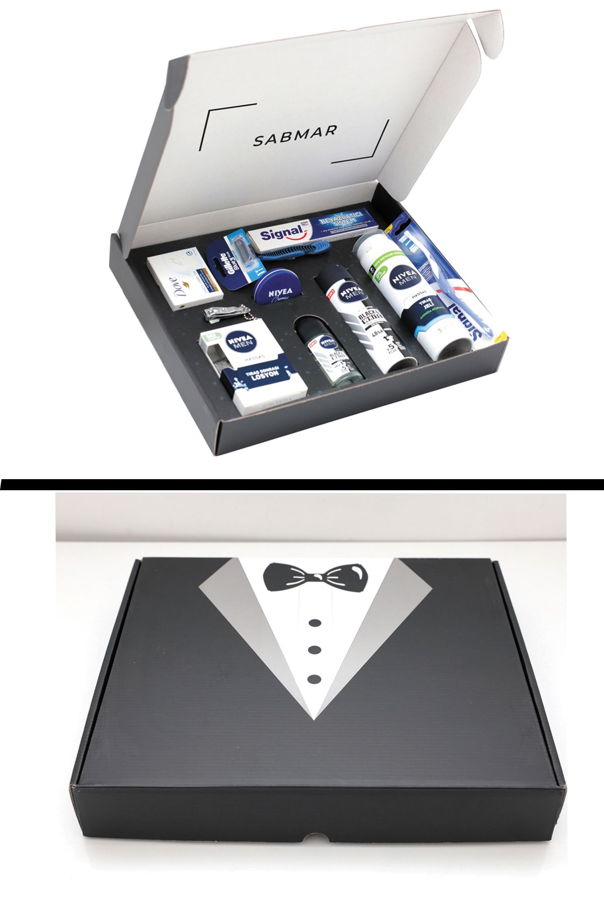 NIVEA Erkek Bohça Seti Damat Bohçası Erkek Bakım Seti Özel Kesim Çeyiz Kolisi Nişan Bohçası 2023023kl