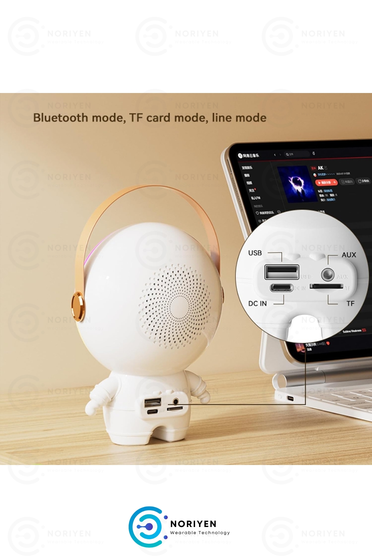 Çift Mikrofonlu Parti Karaoke Seti RGB LED Işıklı Şarjlı Bluetooth Kablosuz Hoparlör Ses Sistemi