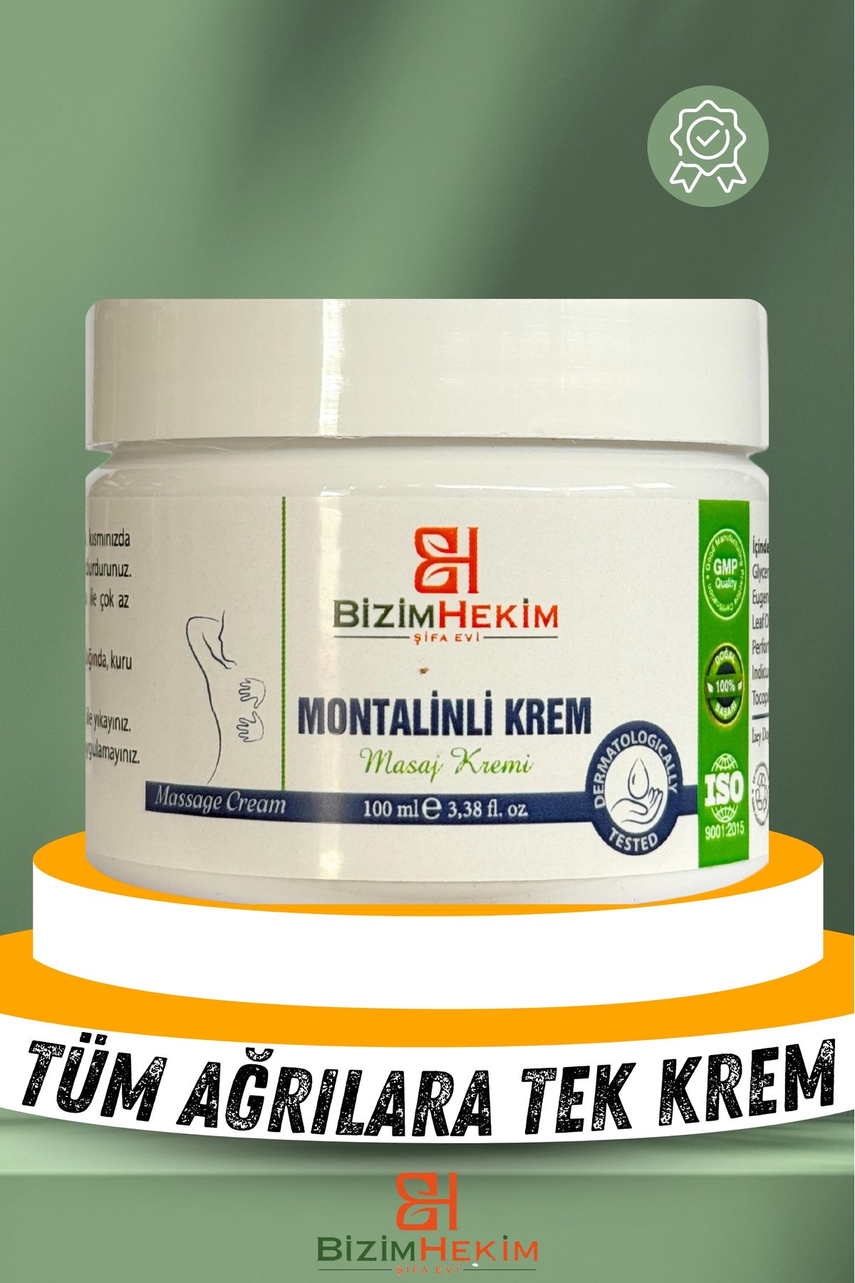 BİZİMHEKİM Montalinli Masaj Kremi El Ayak Bel Boyun Ağrılarına 100 ml