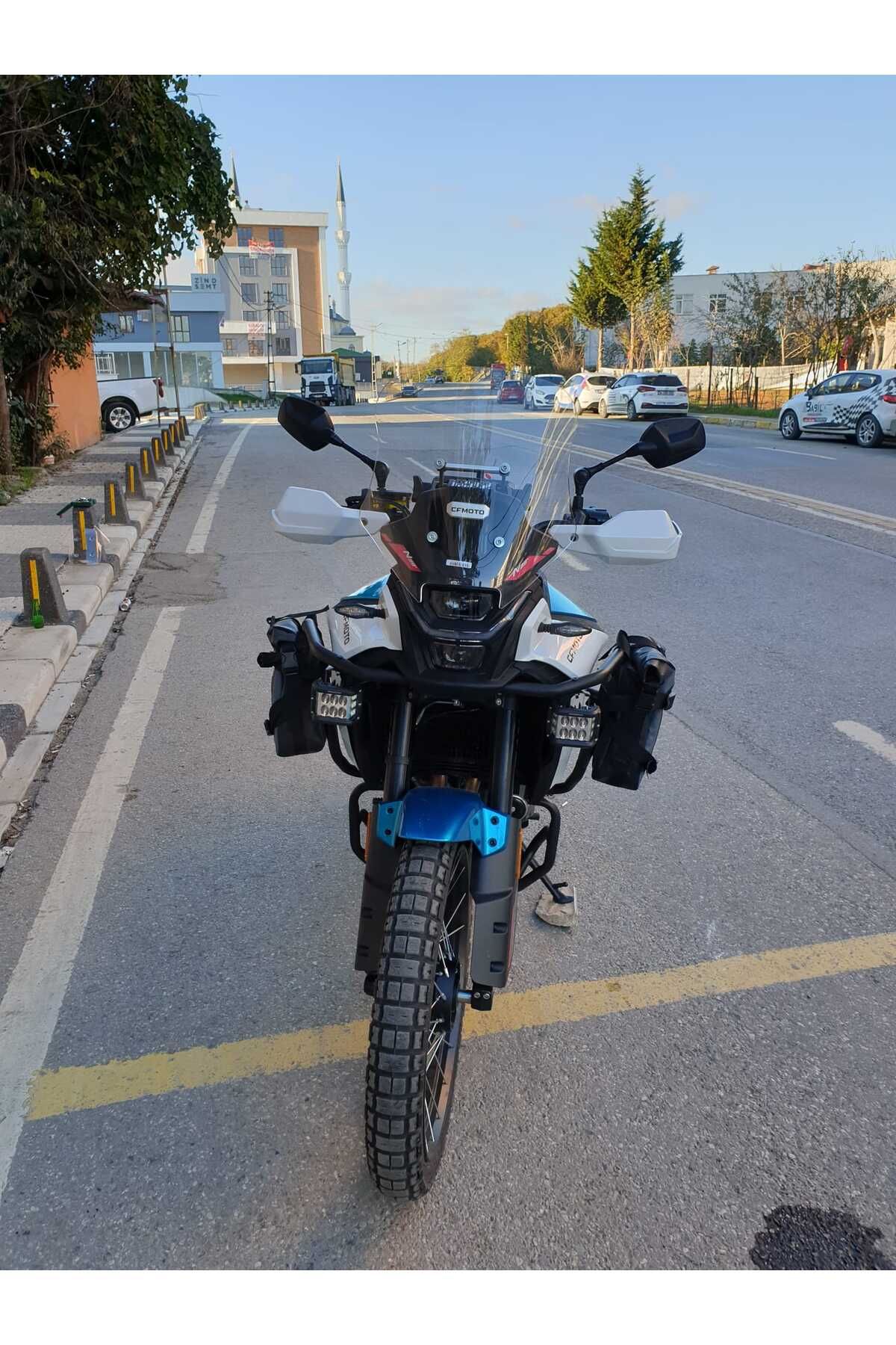 CF MOTO 450 MT Siperlik Ön Cam 2025 Model 55cm Şeffaf Renkli 4mm UZUN CAM
