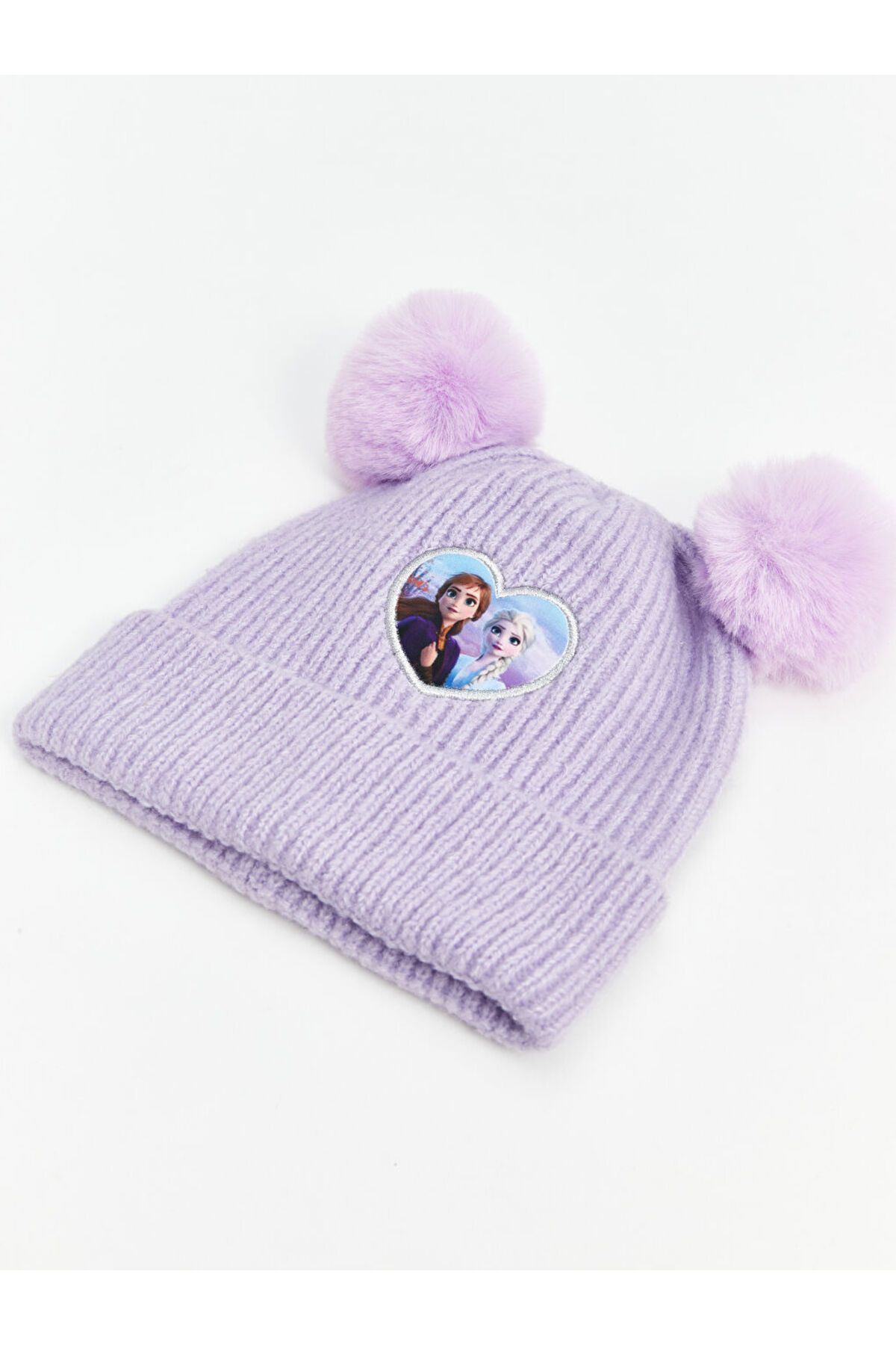 LC Waikiki-Frozen Printed Girl's Beret with Pompom 2