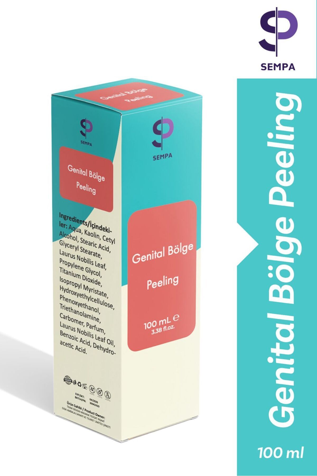 SEMPA KOZMETİK Genital Bölge Peeling - Koku Mantar Ve Kaşıntı Giderici Bakım Peelingi 100 ml