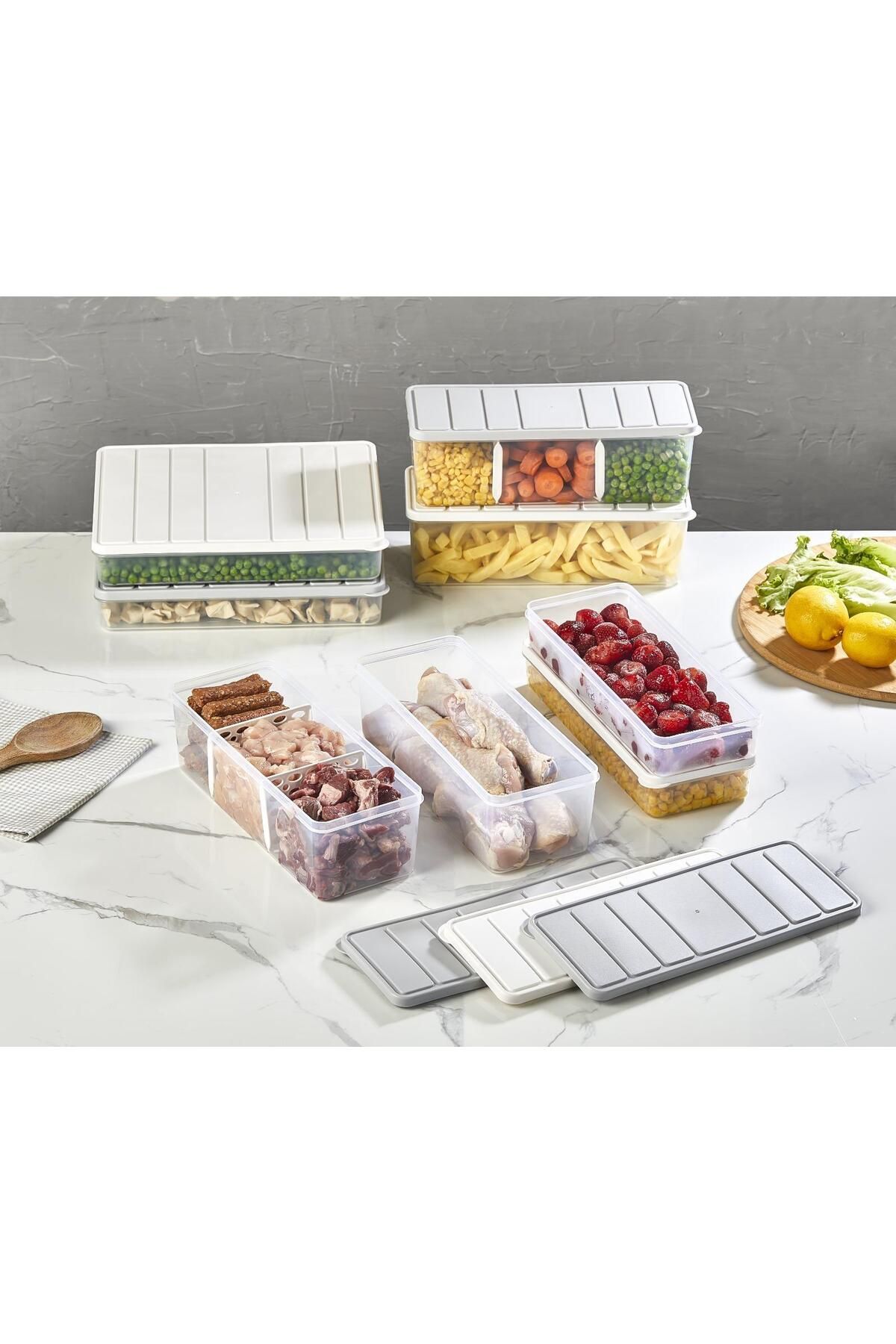 SELKA HOME-Selka Nora 6 Pieces 2 Lt. Compartmented Storage Container 5