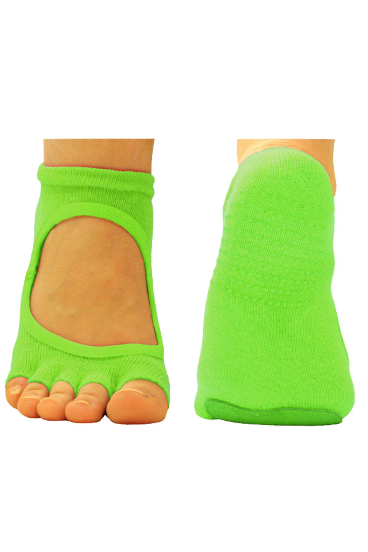 NORFOLK-Green Shakira Yoga Pilates Socks - 1 Pair Set 4