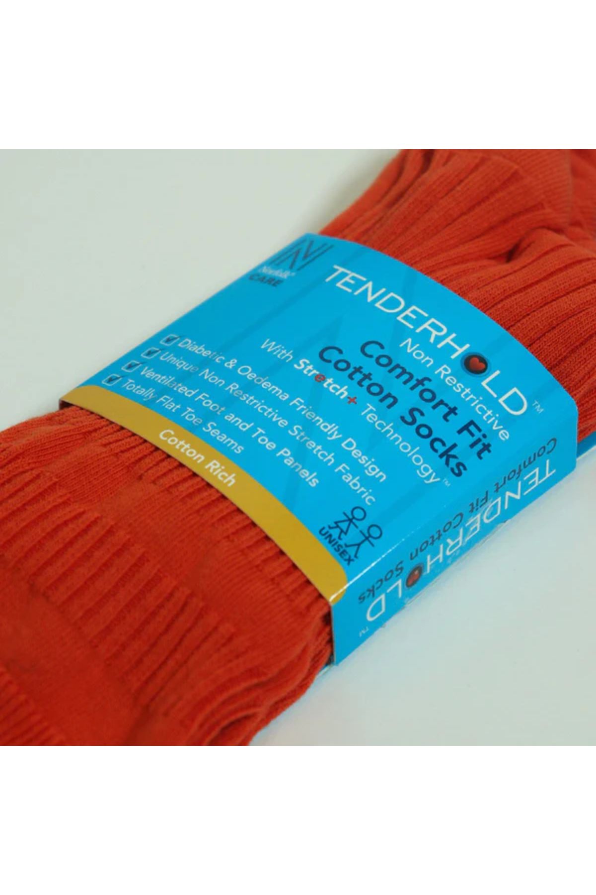 NORFOLK-Joseph Comfort Fit Tenderhold Cotton Diabetes Socks 2 Pack Orange 5