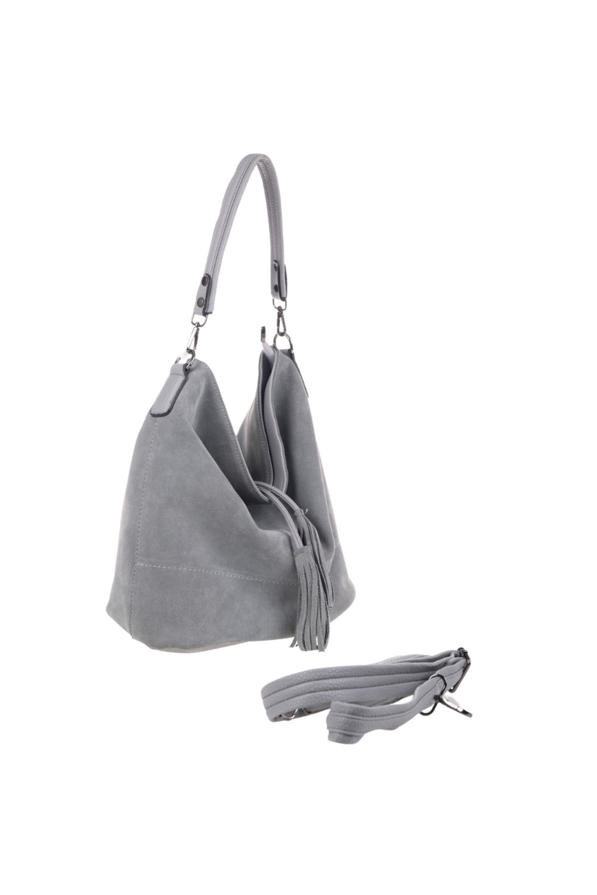 Liva Bag Collection-Genuine Suede Saddlebag Women's Shoulder Bag 2