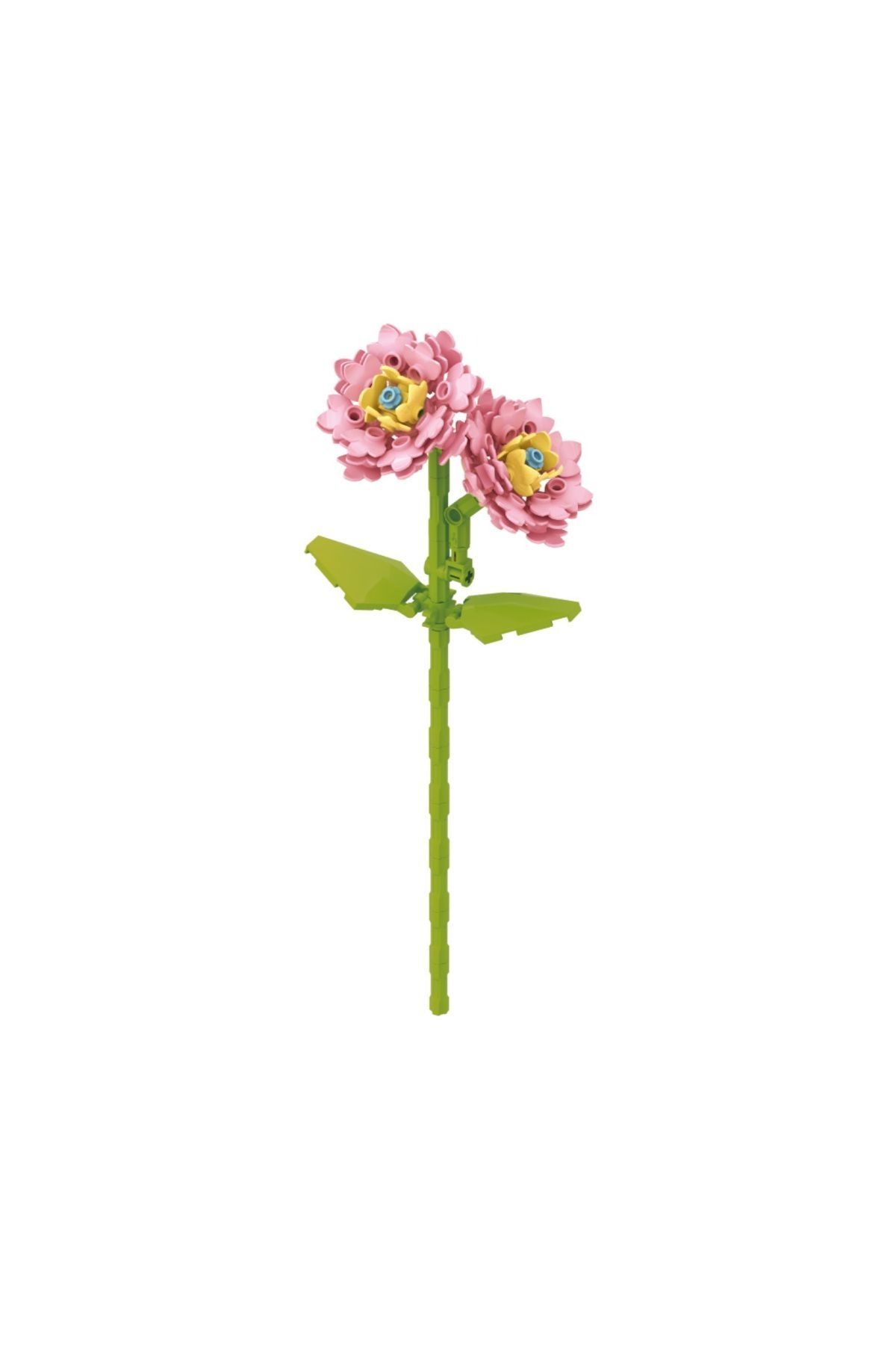 OYUNCAK STORE-103 Pieces Flower Patterned Block - Plastic Building Puzzle, Building Block Flowers 1