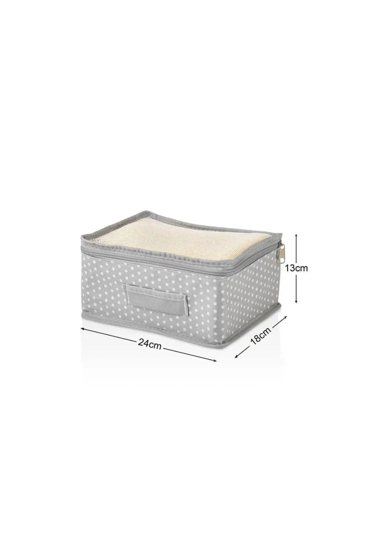 Trink Çanta-6-Piece Suitcase and Suitcase Set - Mesh and Polka Dot 6