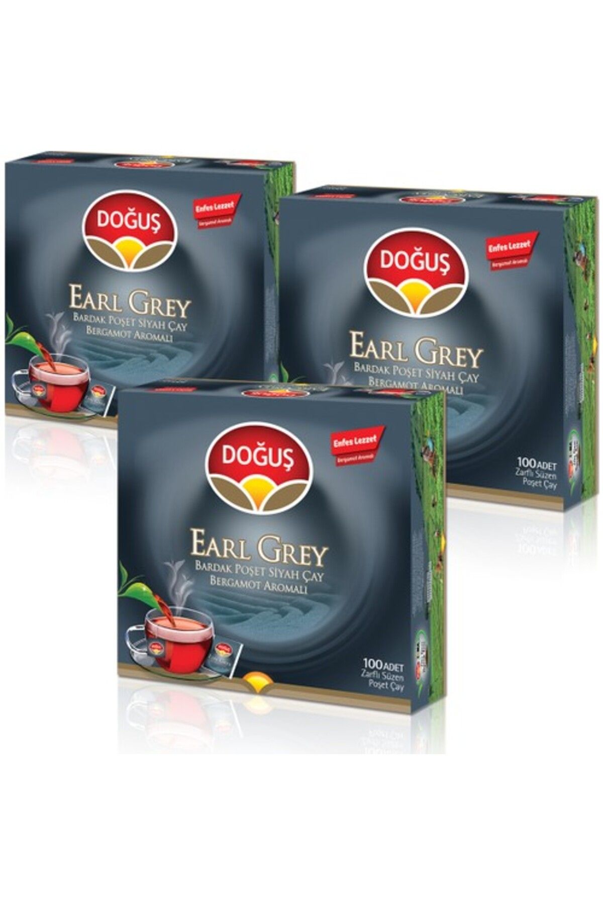 Doğuş Earl Grey Bardak Poşet Çay 100'lü 2 gr X 3'lü