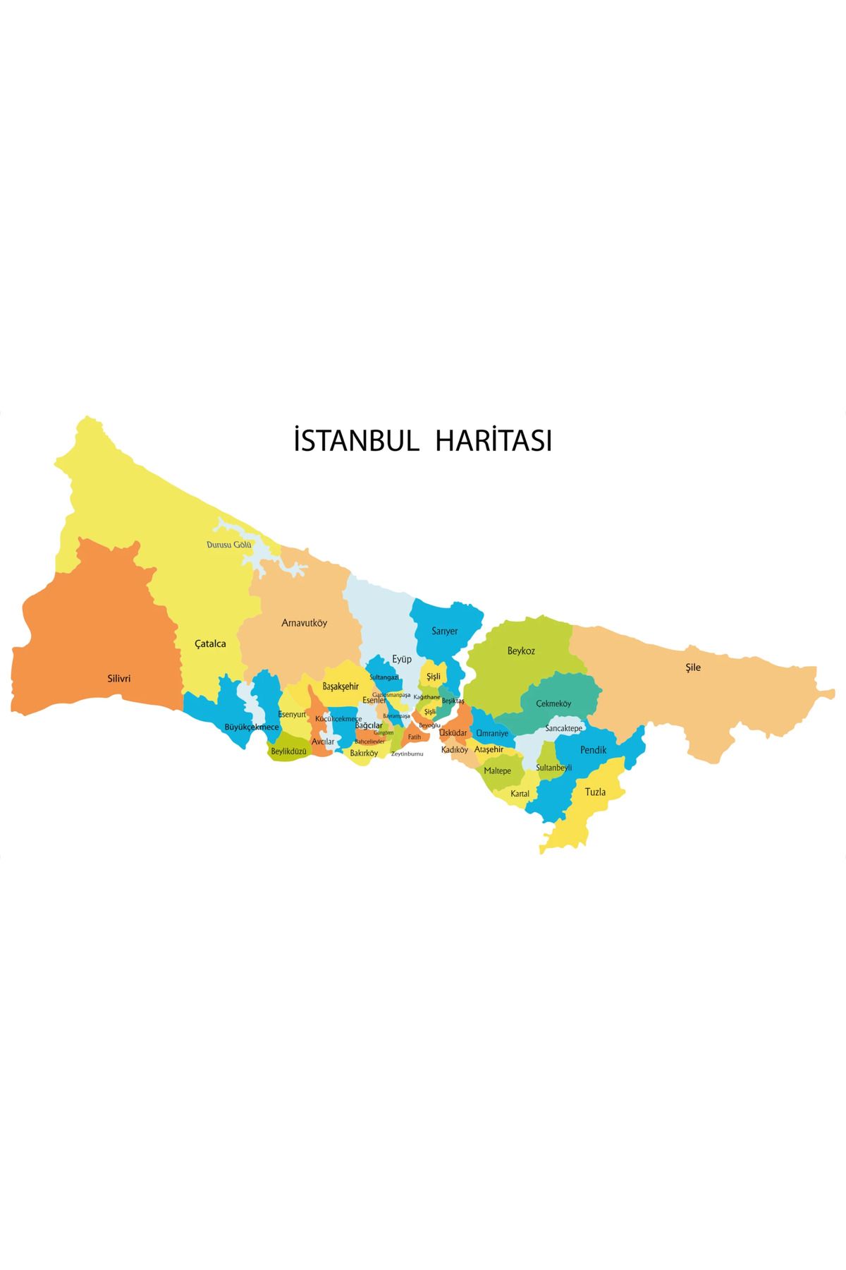 Cengo 150X280 Statik Kağıt İstanbul Haritası