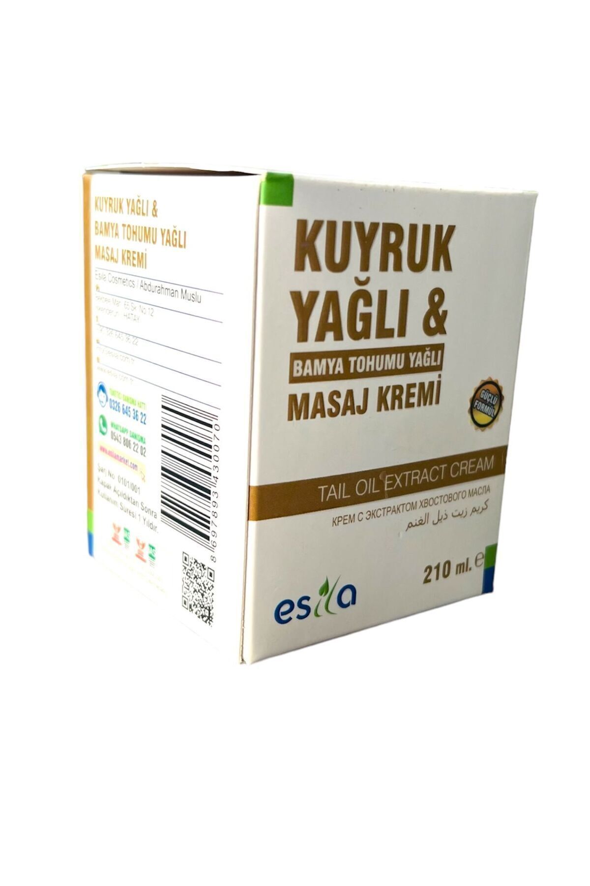 ESİLA Esila Kuyruk Yağlı Bamya Tohumlu Masaj Kremi 210 ml