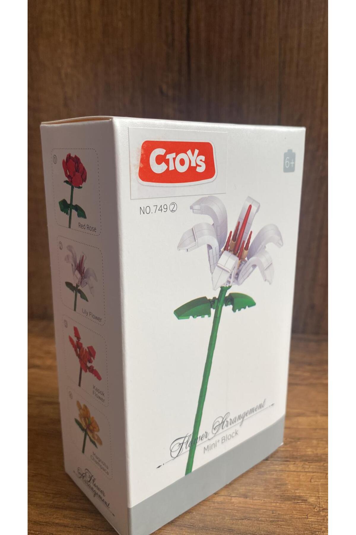 lily_Sa出品！ scntoys Yapı Oyuncakları Çiçek Lilyum Çiçeği Yapı Oyuncağı Beyaz