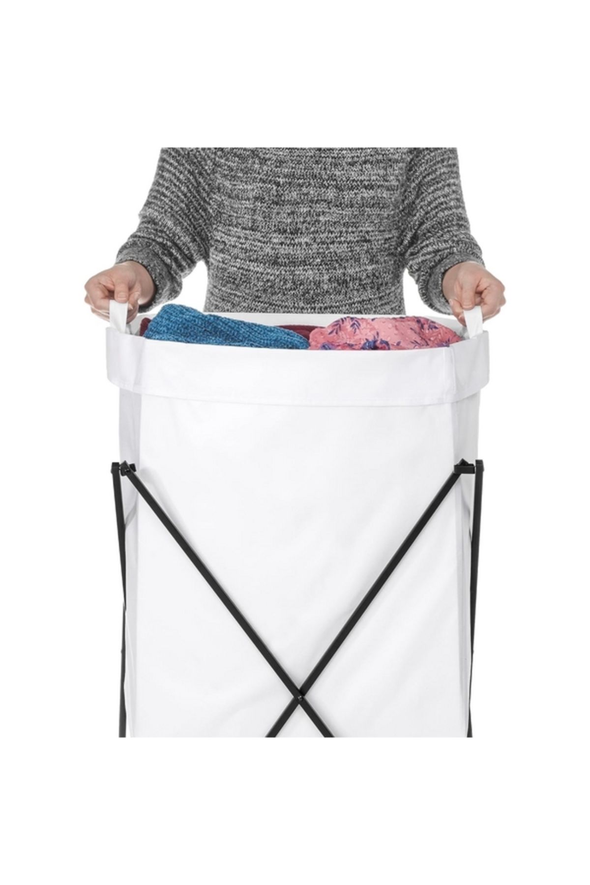 Whitmor-Folding Rectangular Laundry Hamper 4