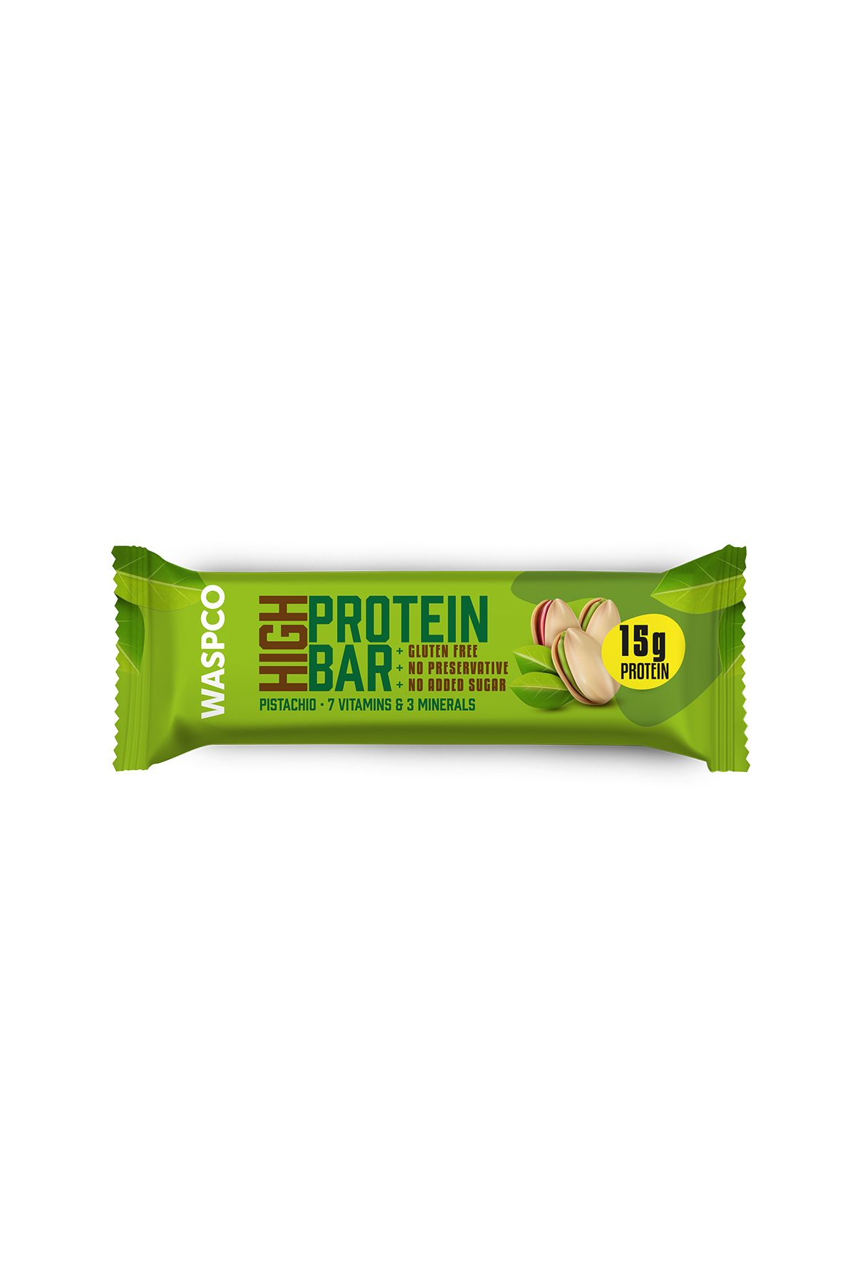 Waspco Antep Fıstıklı Yüksek Protein Bar 50g x 1 Adet