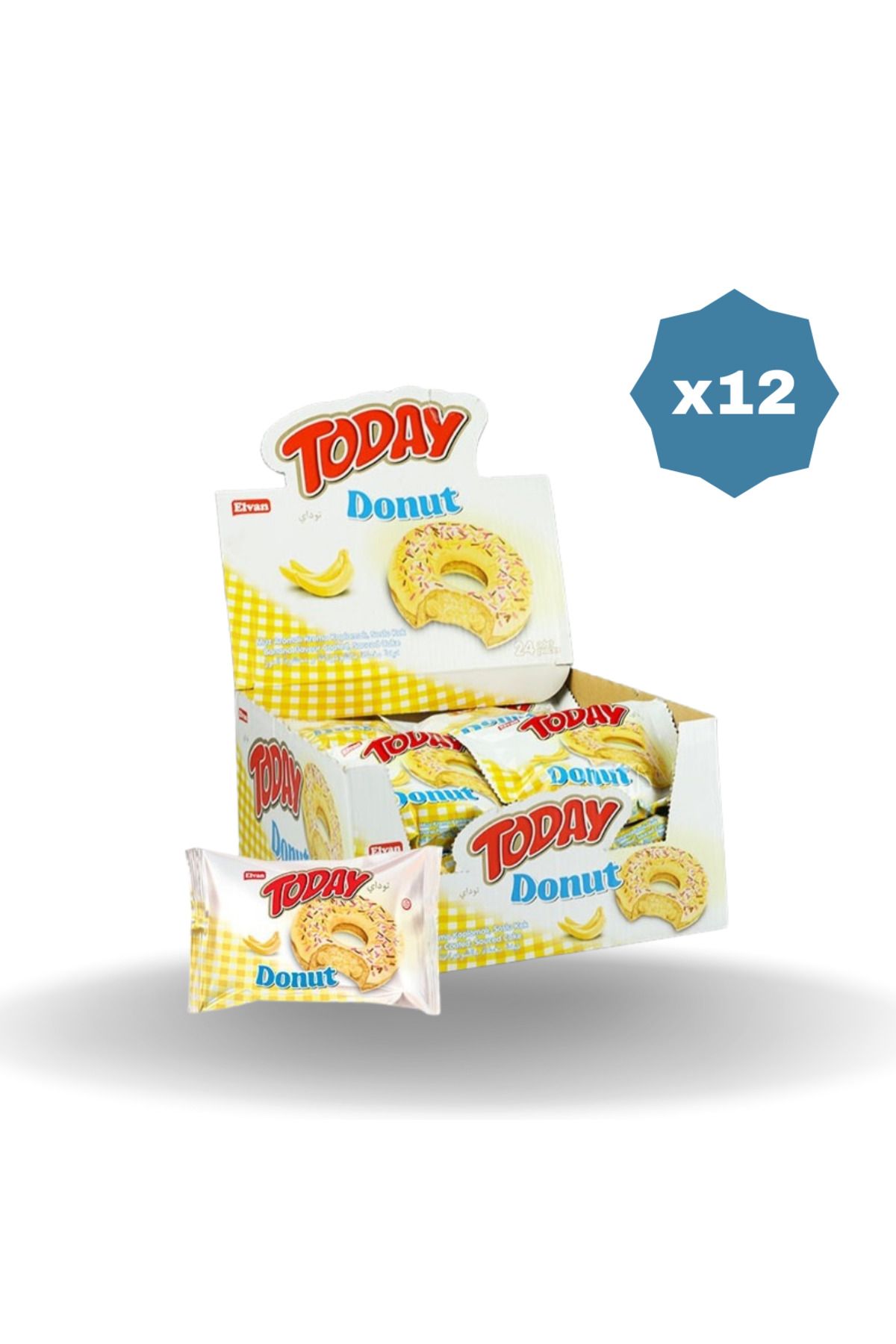 Elvan TODAY DONUT KEK MUZLU 35 GR 24'LÜ- 12 PAKET