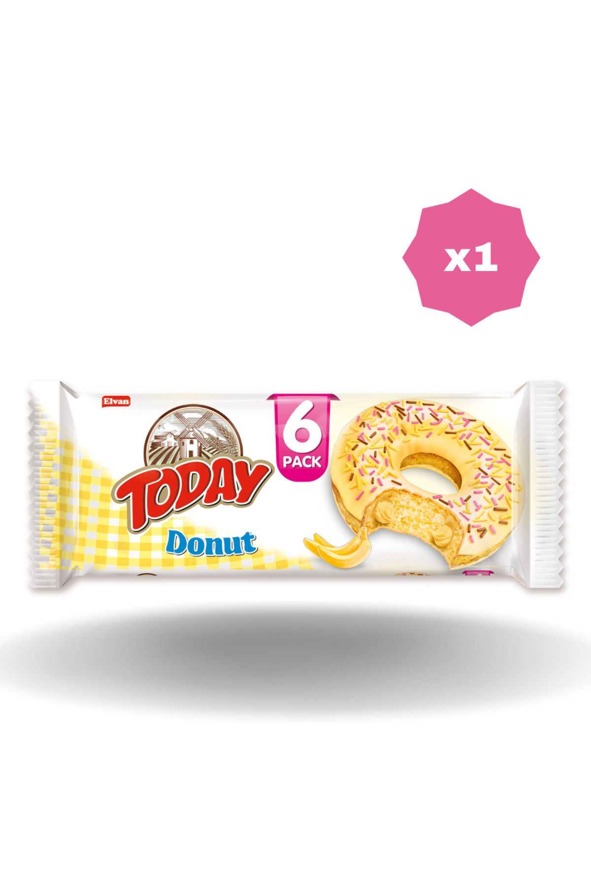 Elvan TODAY DONUT MUZLU KEK MULTİPACK 35 GR 6'I (1 PAKET)