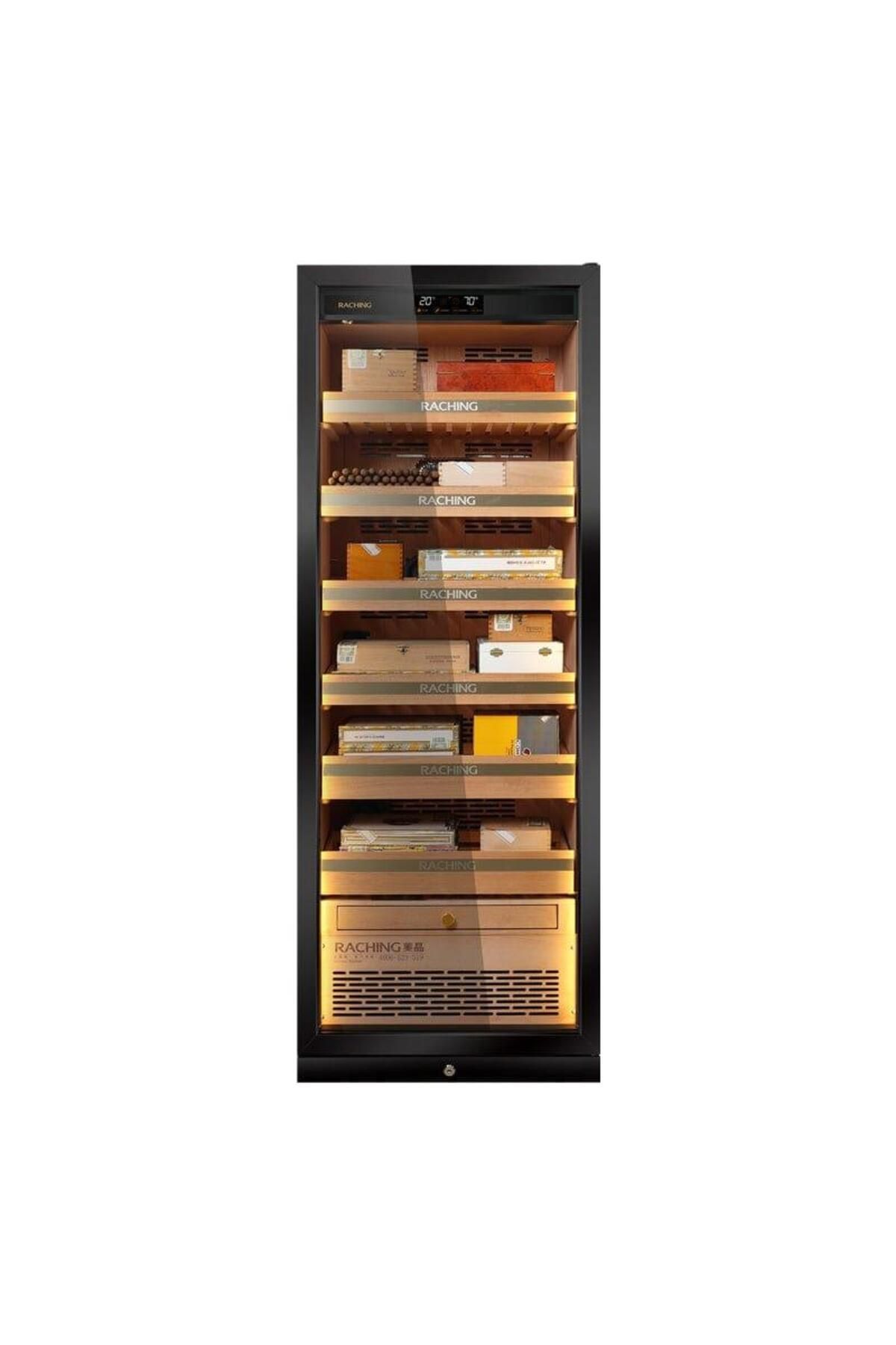 Raching Cigar Cabinet Raching Elektronik Puro Dolabı Paslanmaz Çelik MON2800A