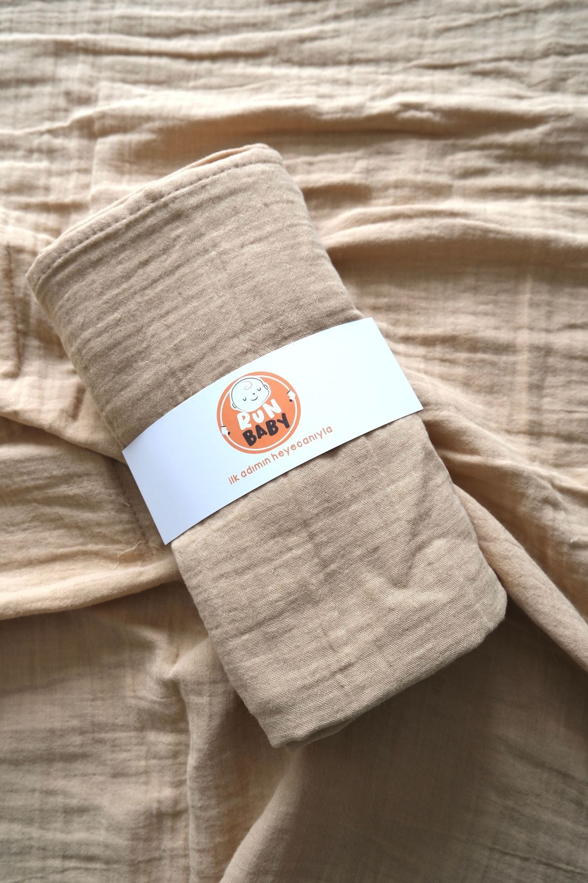 ANU-Beige 80X80 Double Layer Muslin Blanket 1