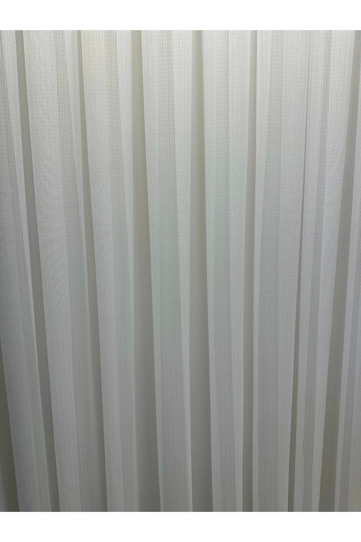 NİVEMESHOME-Nivemeshome Sumay - 1/3 Thin Pleated Tulle Curtain Apb 7