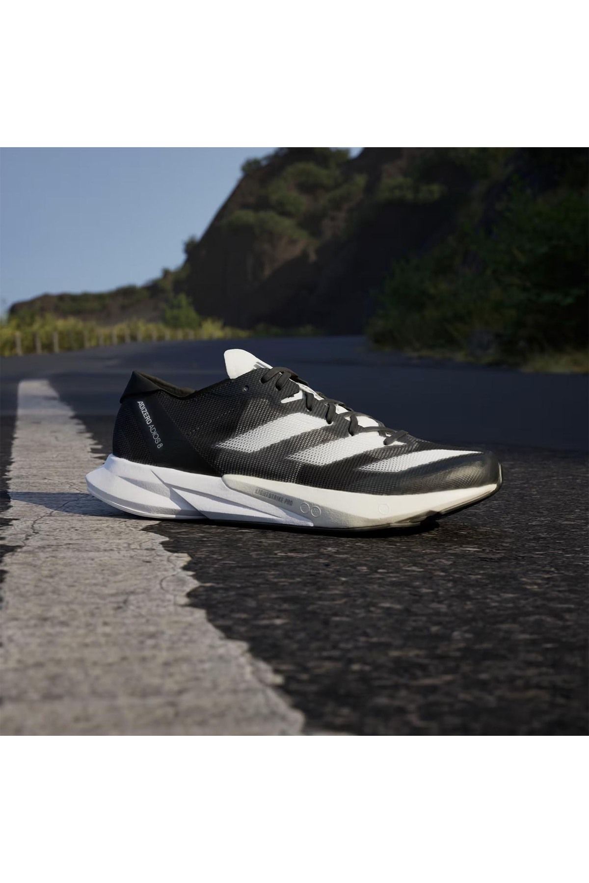 کفش دو و تمرین مشکی زنانه Adizero Adios 8 رانینگ در جاده adidas