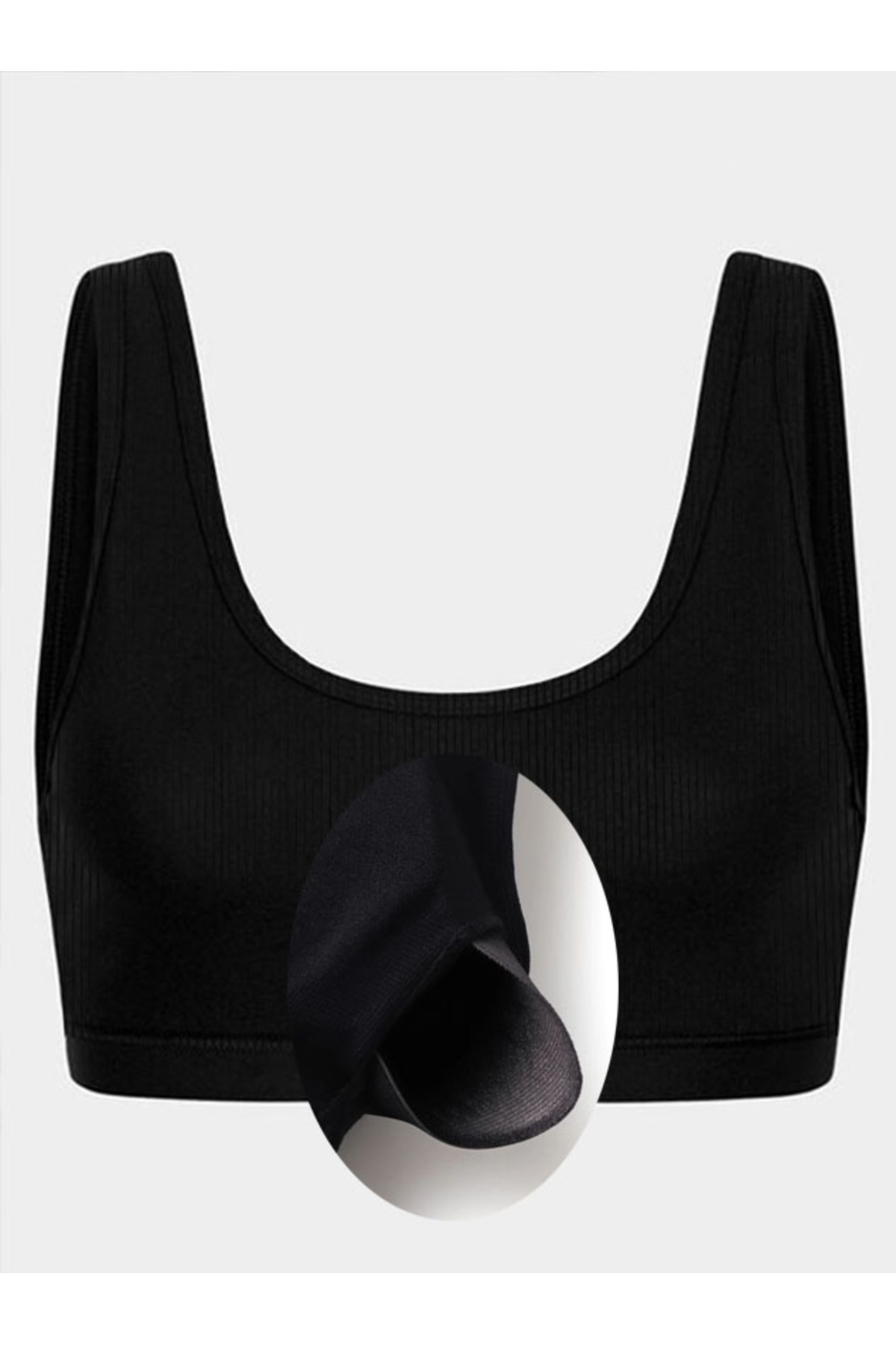 AŞAR MODA TEKSTİL Pedli Süprem Sporcu Sütyen basic büstiyer görsel 6