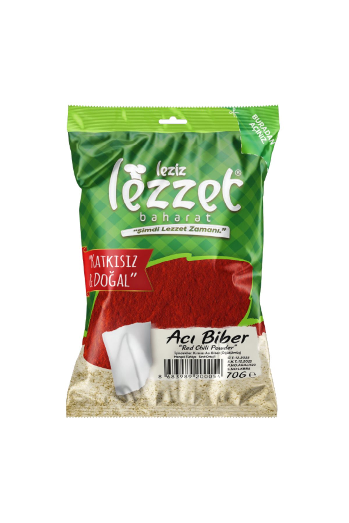 Leziz Lezzet Acı Biber 70 G